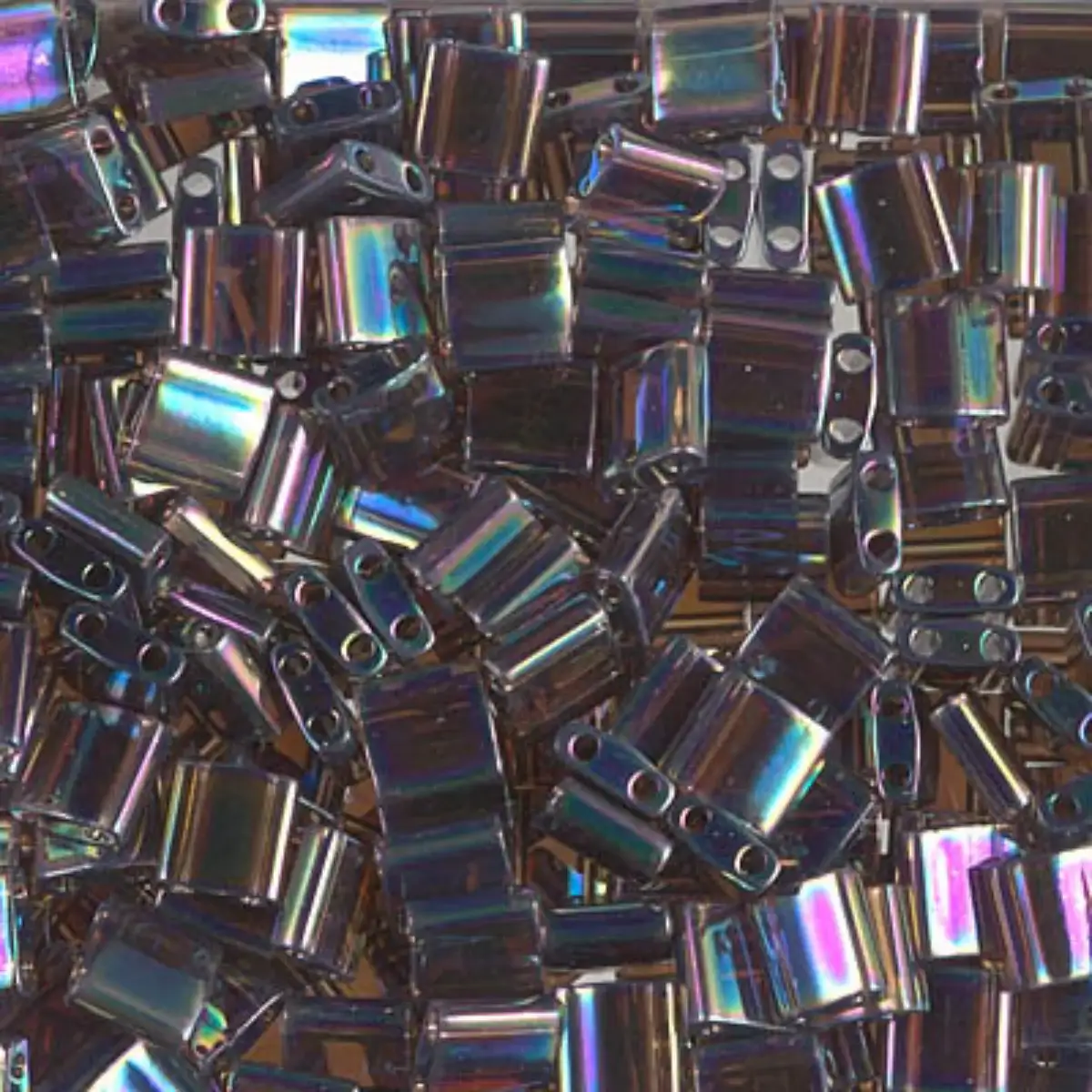 Miyuki Tila Beads, TL-296, Transparent Root Beer AB, 5g