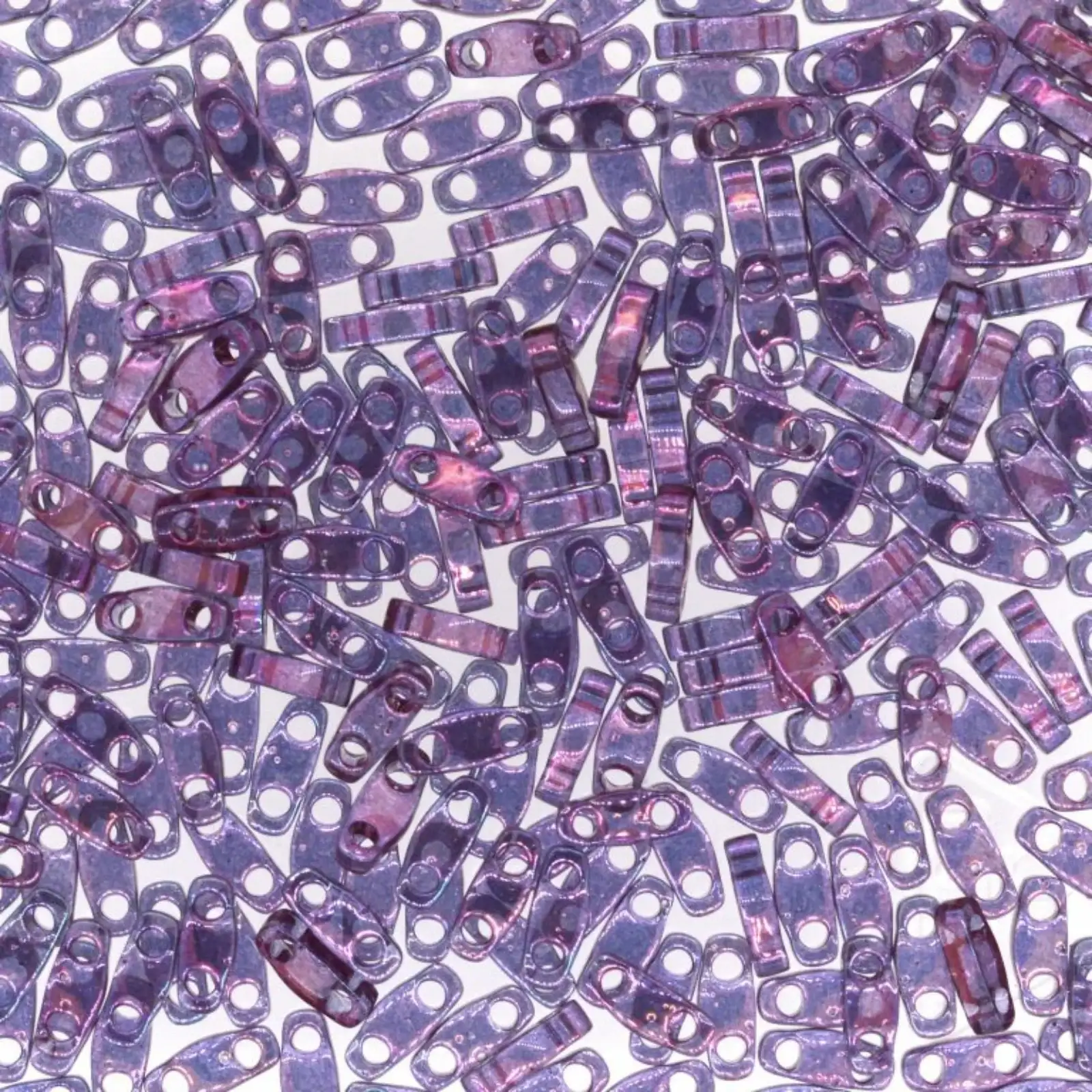 Miyuki Quarter Tila Beads, QTL-316, Light Amethyst Gold Transparent, 5g