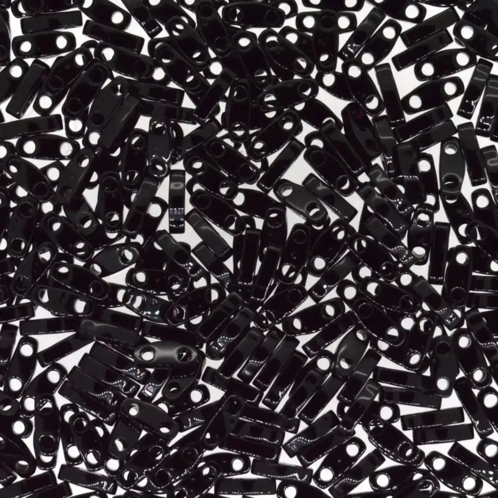 Miyuki Quarter Tila Beads, QTL-401, Black Opaque, 5g