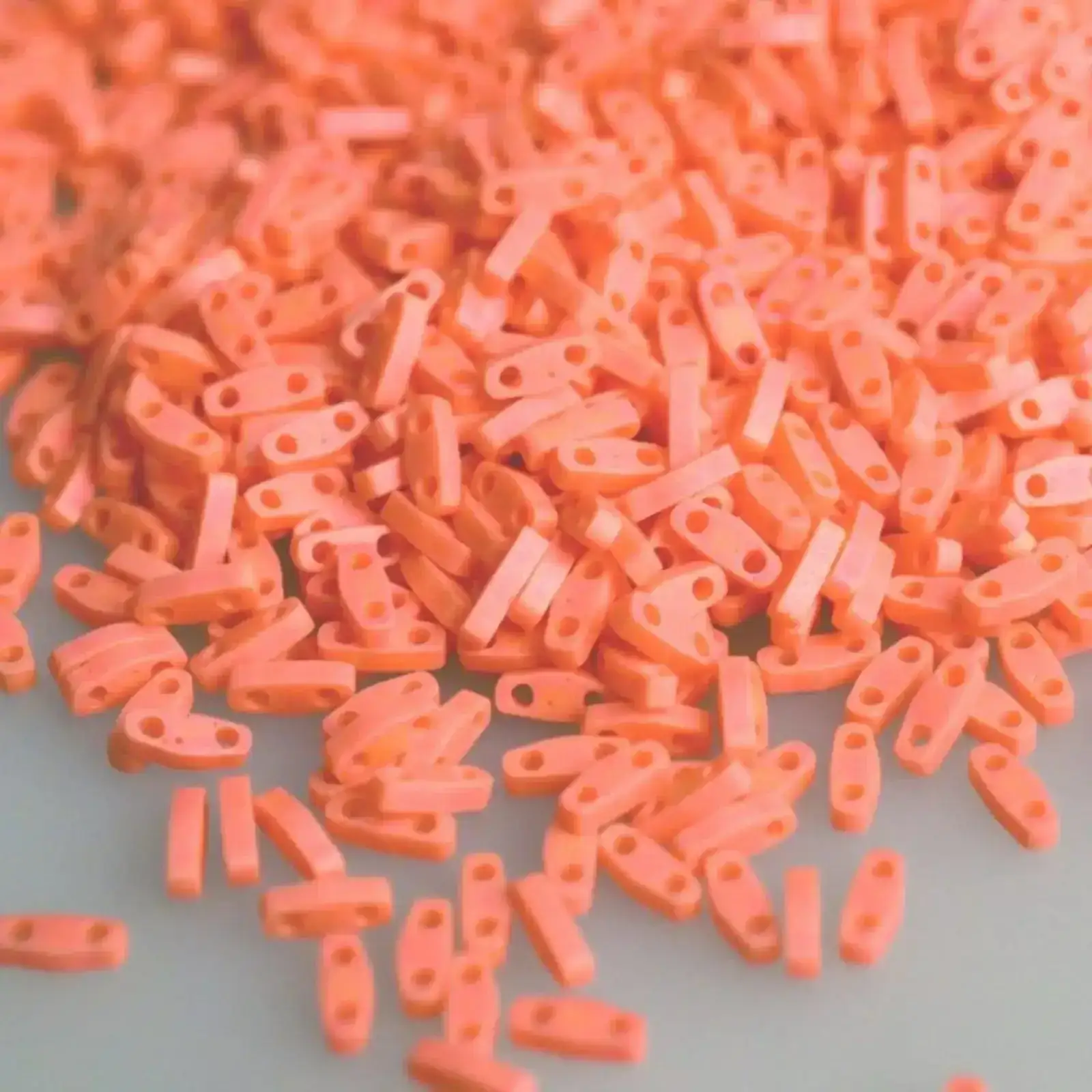 Miyuki Quarter Tila Beads, QTL-406FR, Orange Matte AB, 5g