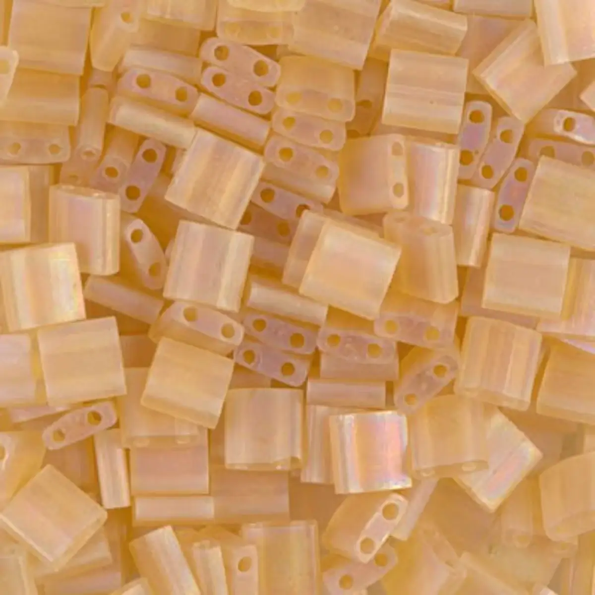 Miyuki Tila Beads, TL-132FR, Matte Transparent Pale Topaz AB, 5g