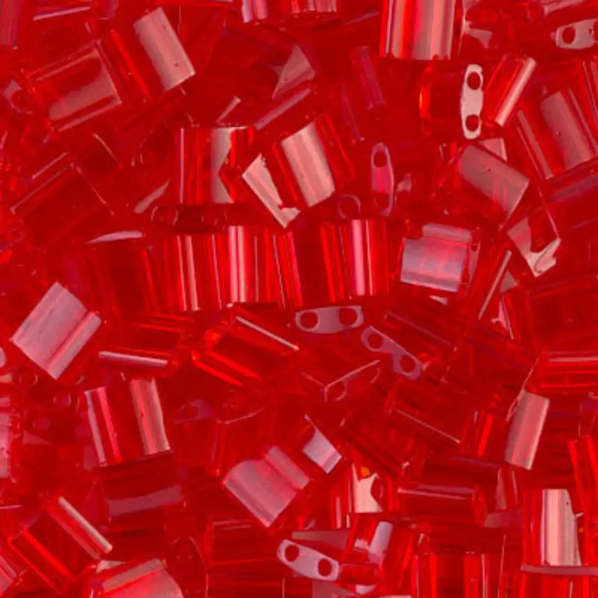 Miyuki Tila Beads, TL-140, Transparent Red, 5g