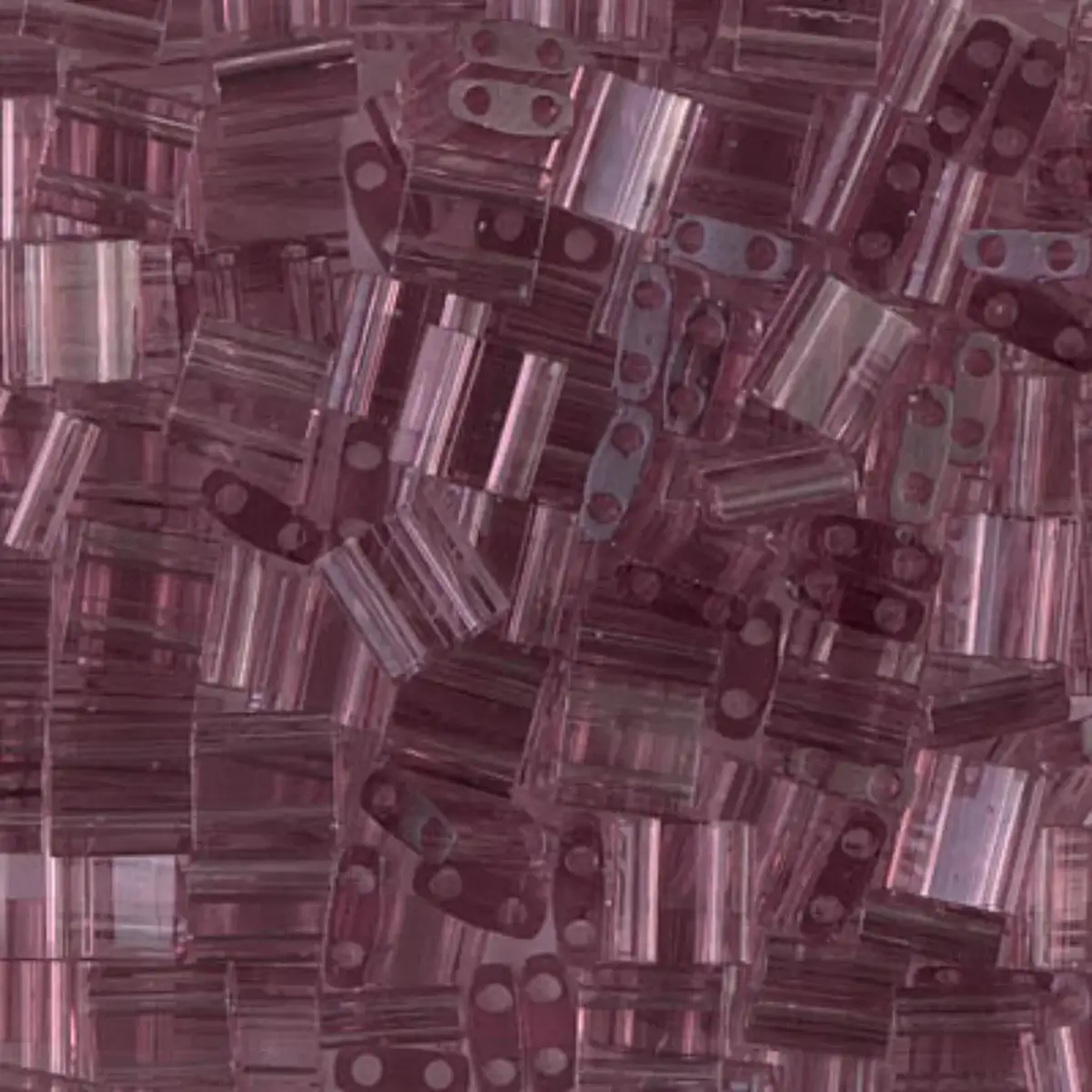 Miyuki Tila Beads, TL-142, Transparent Smoky Amethyst, 5g