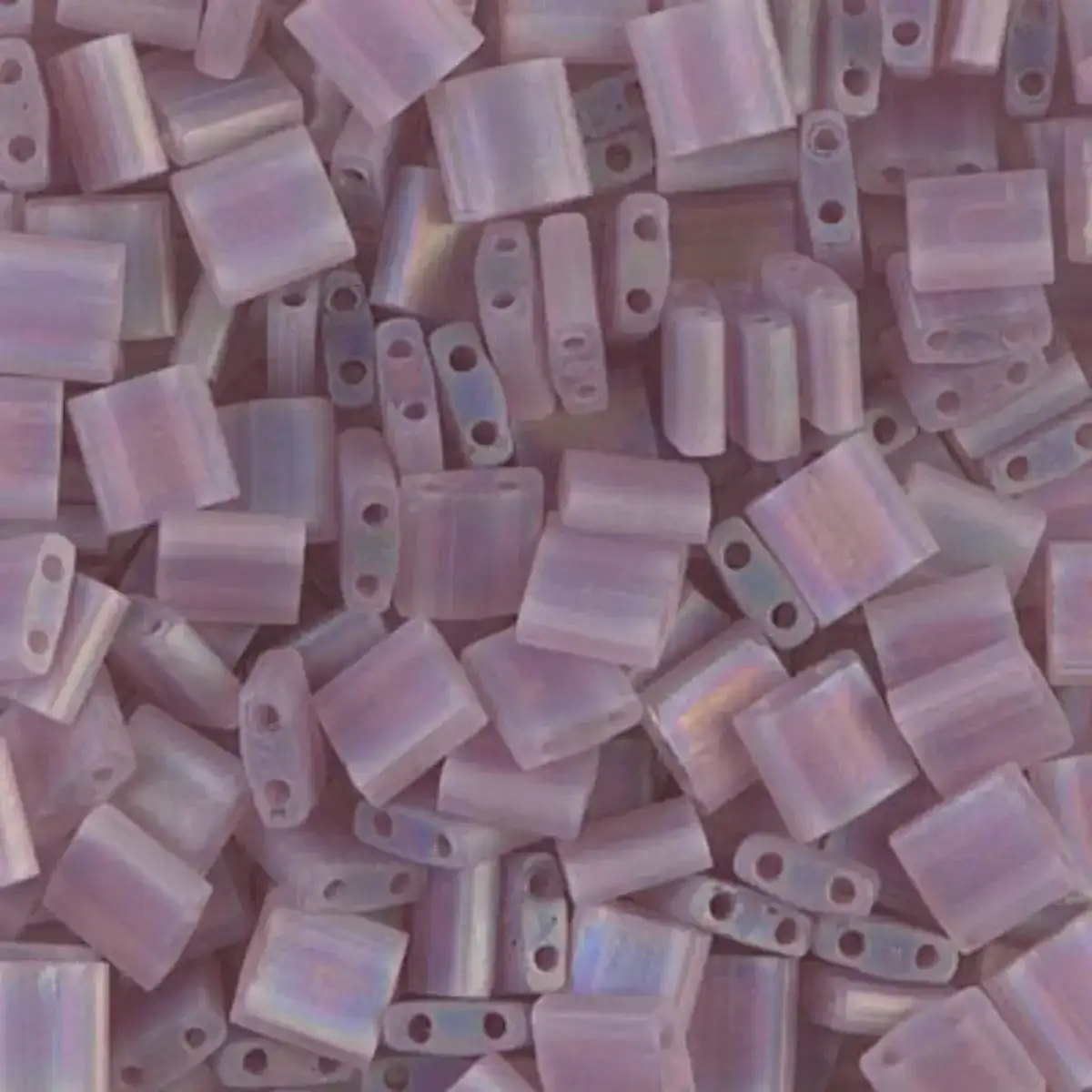 Miyuki Tila Beads, TL-142FR, Matte Transparent Smoky Amethyst AB, 5g