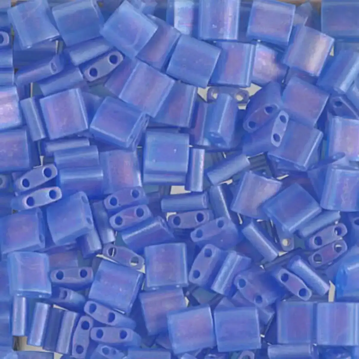 Miyuki Tila Beads, TL-150FR, Matte Transparent Sapphire Blue AB, 5g