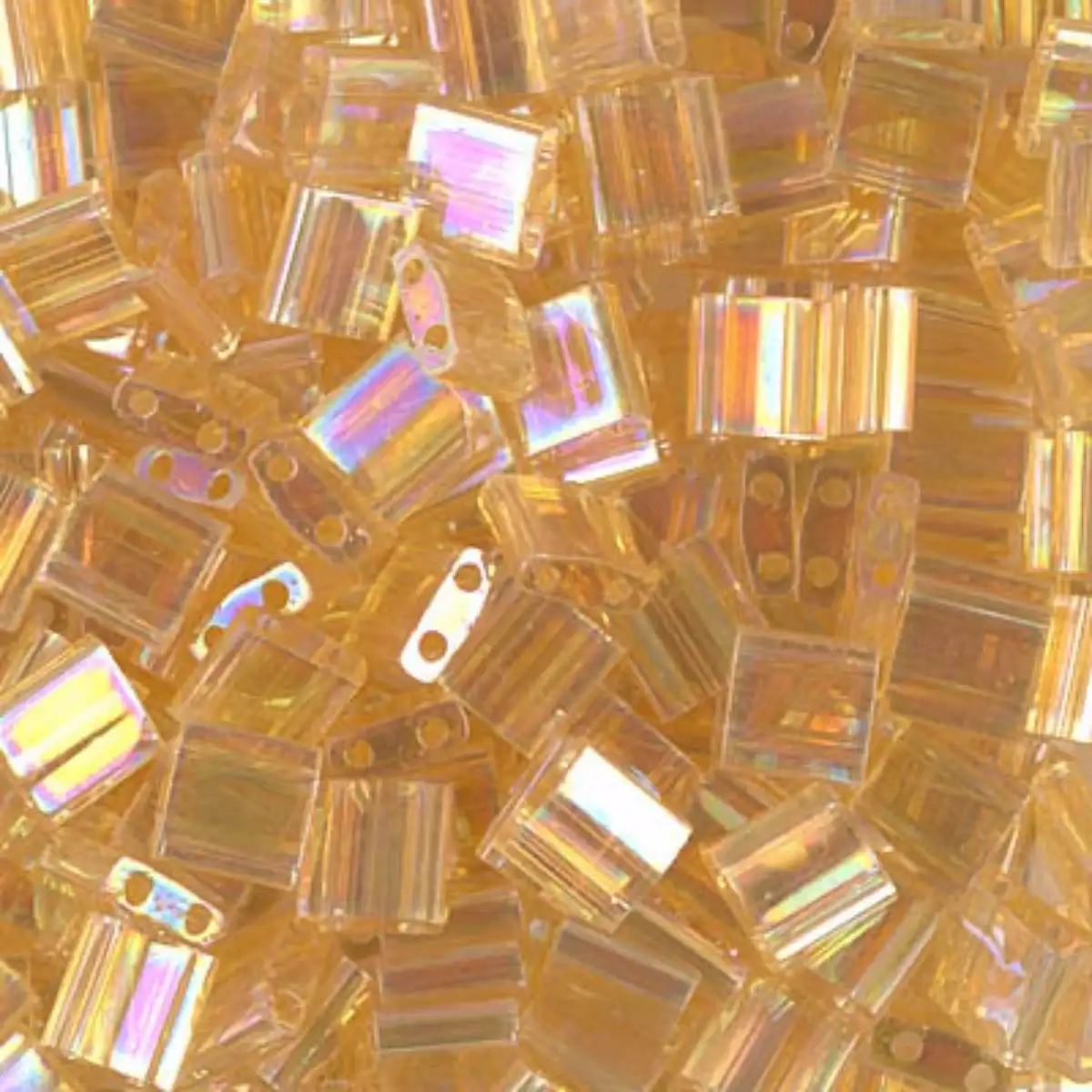 Miyuki Tila Beads, TL-251, Transparent Light Topaz AB, 5g