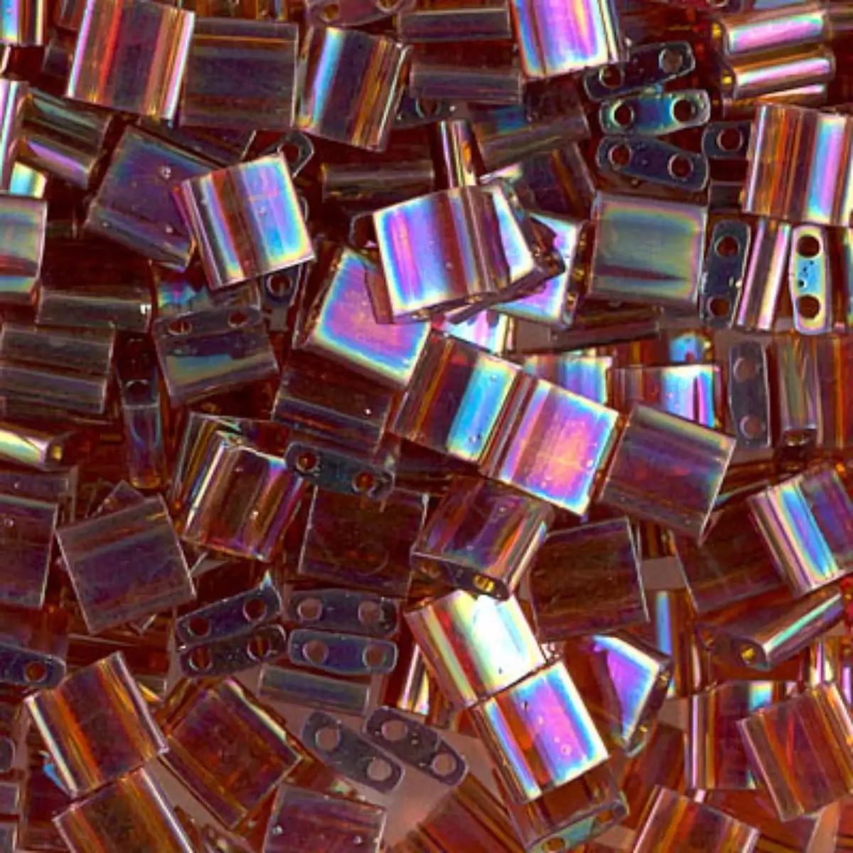 Miyuki Tila Beads, TL-257, Transparent Topaz AB, 5g