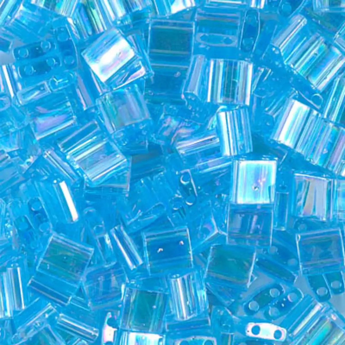 Miyuki Tila Beads, TL-260, Transparent Aquamarine AB, 5g