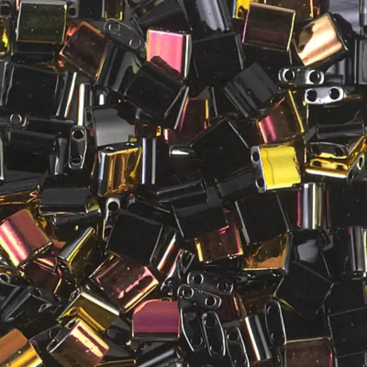 Miyuki Tila Beads, TL-4560, Black Marea, 5g
