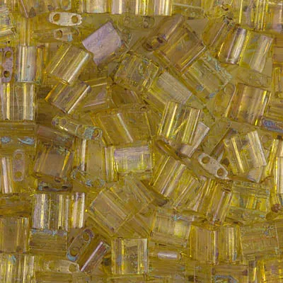 Miyuki Tila Beads, TL-4501, Picasso Saffron Transparent, 5g