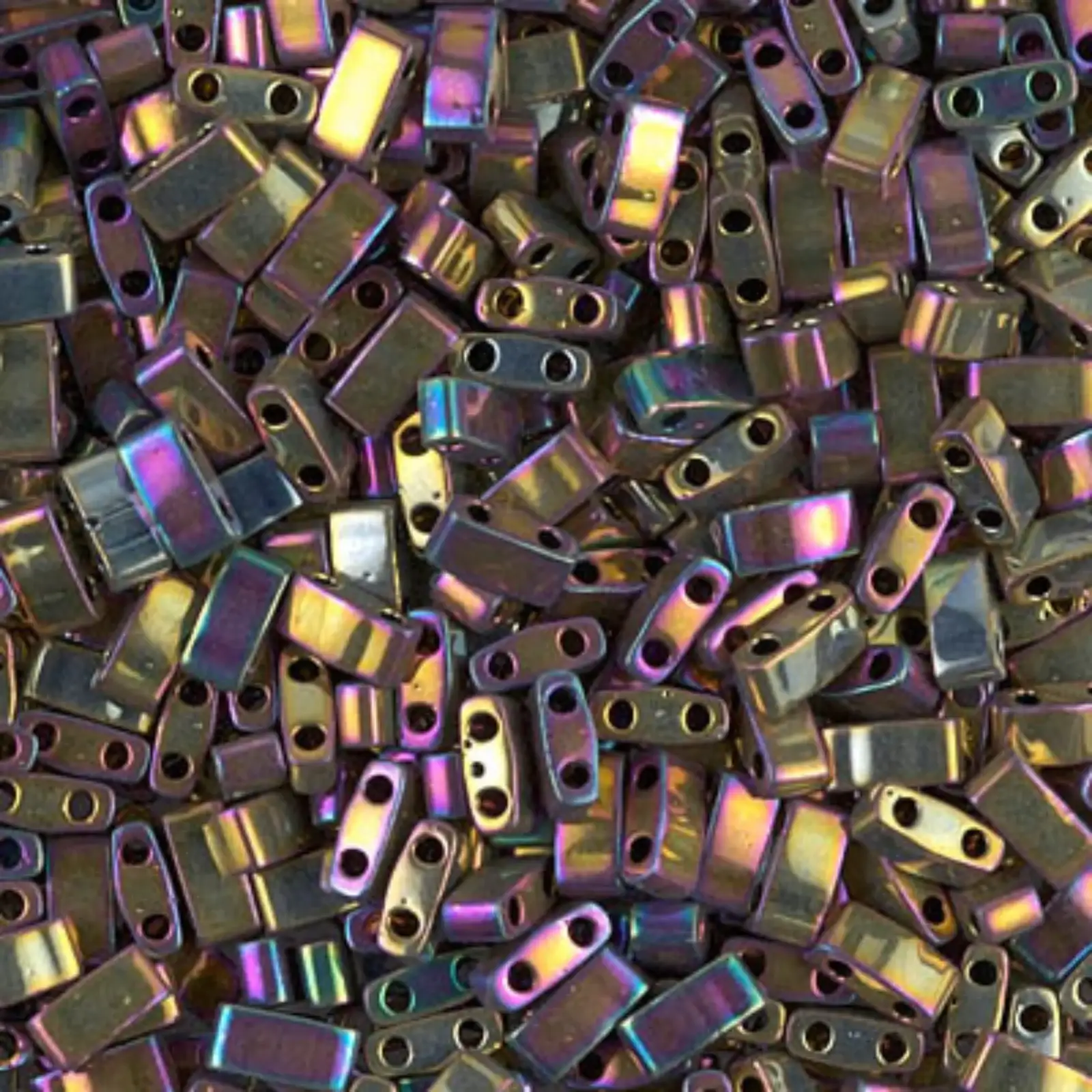 Miyuki Half Tila Beads, HTL-188, Purple Gold Iris Metallic 5g