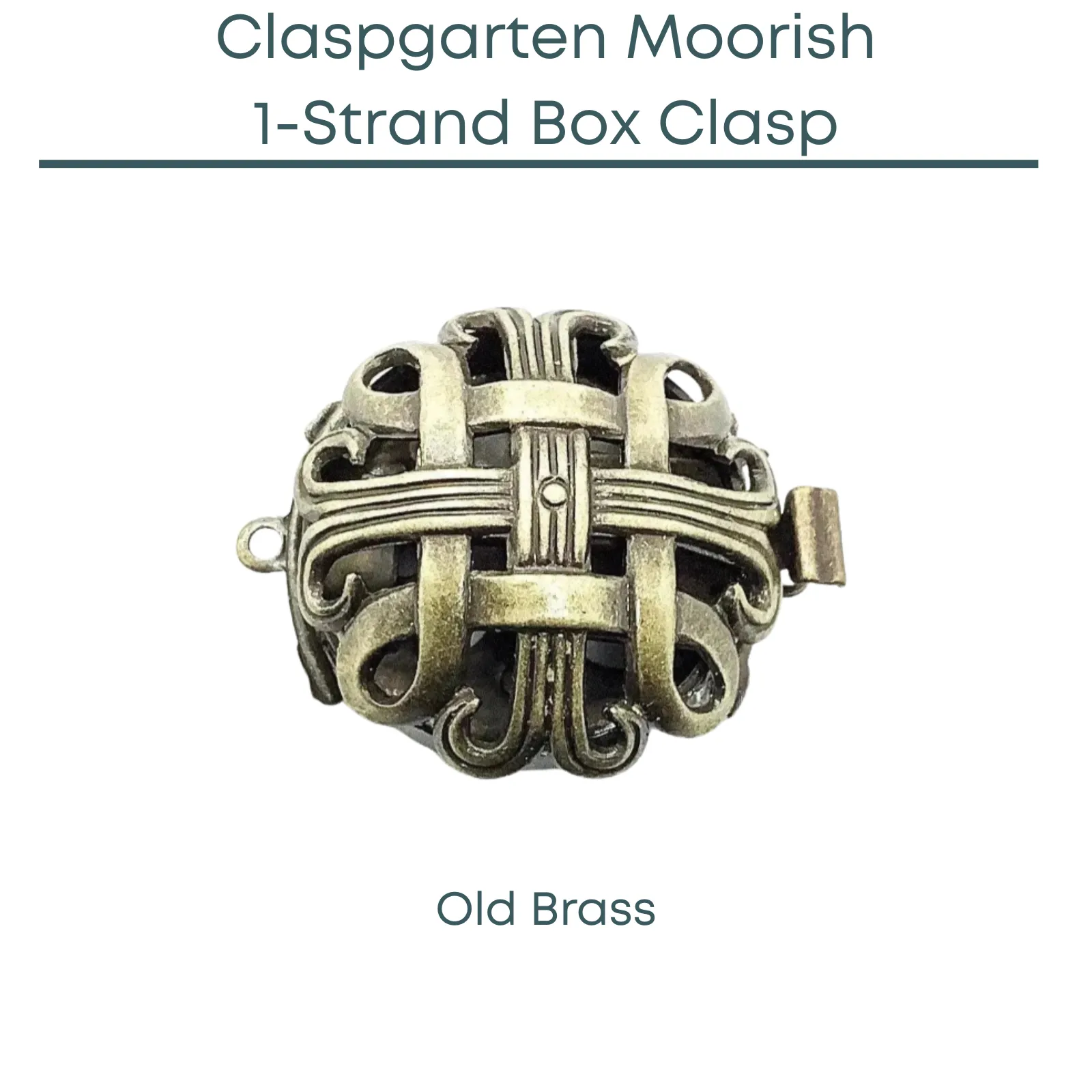 Claspgarten Moorish, 1 or 3-Strand Box Clasp, 2 Finishes - Image 2