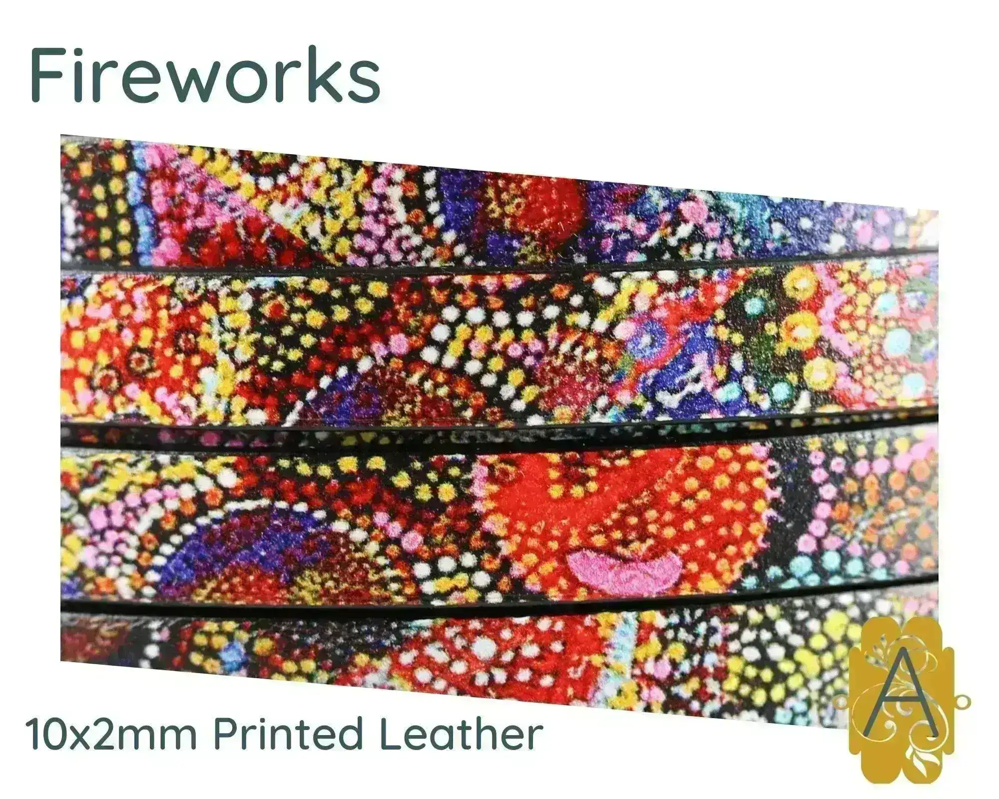 Beautifully Printed Flat Leather, 5mm or 10mm, 4 Prints - Image 3
