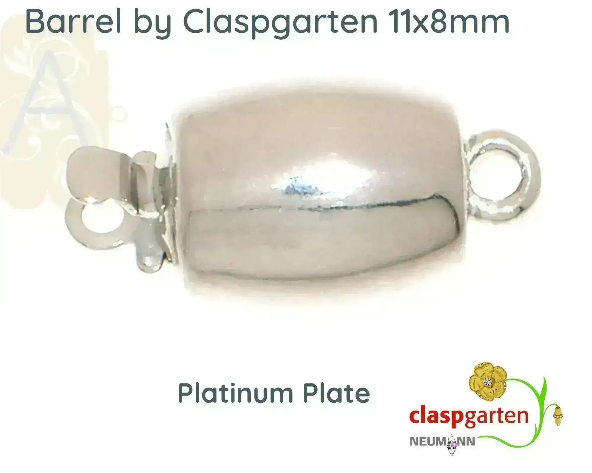 Claspgarten Barrel, 1-Strand Box Clasp, 2 Finishes - Image 3