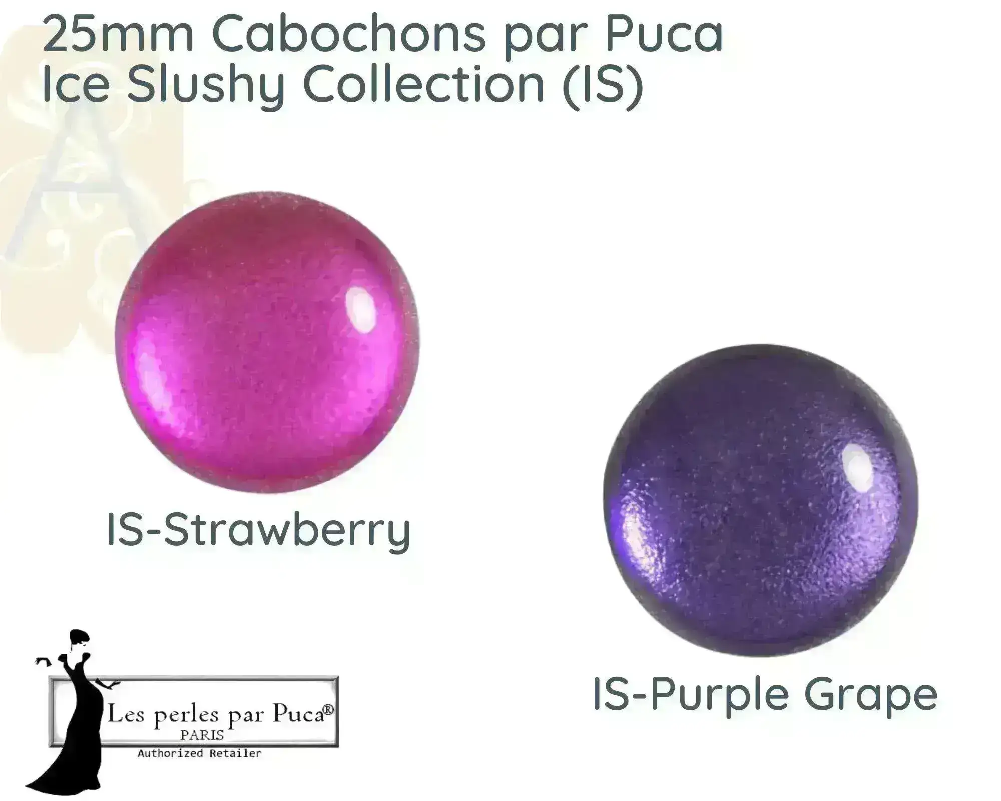 Cabochons par Puca, 25mm, Ice Slushy Collection - Image 4