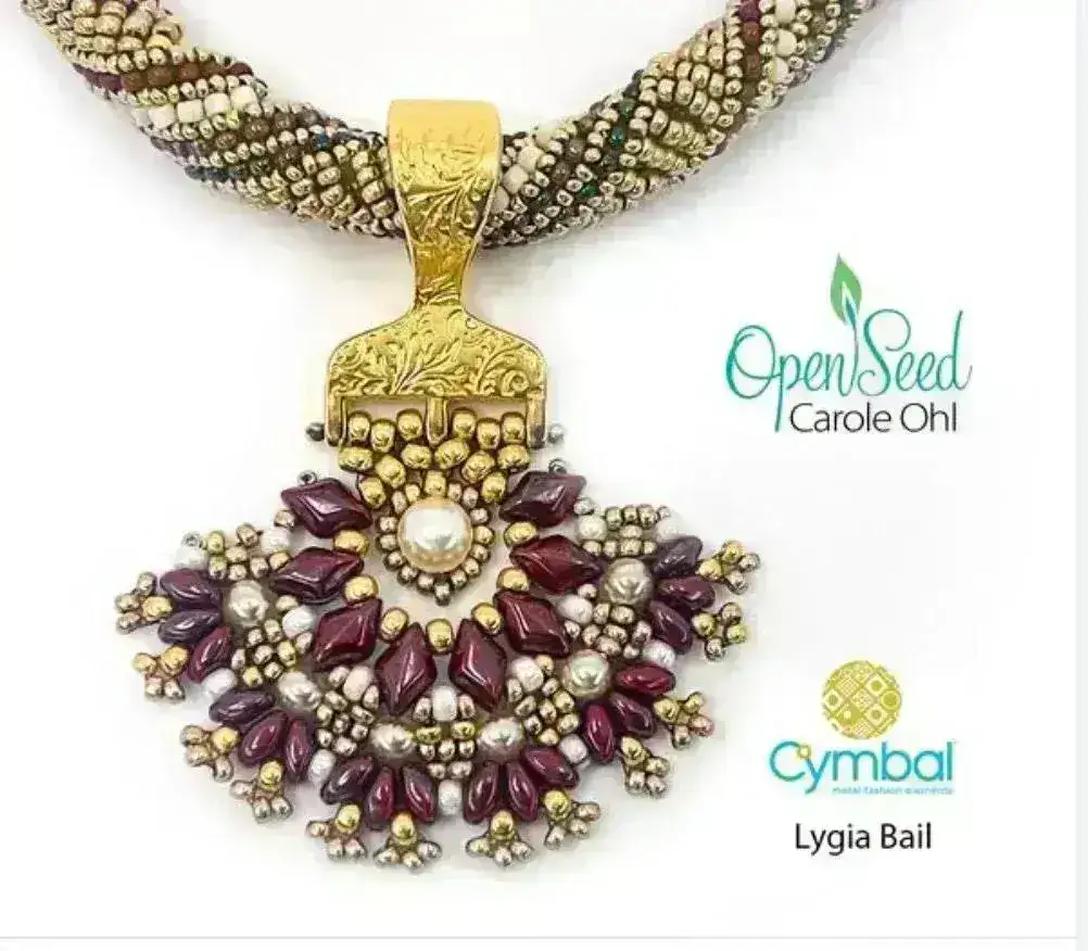 Cymbal Lygia Bail for 8/0 Seed Beads, 1 pc - Image 7