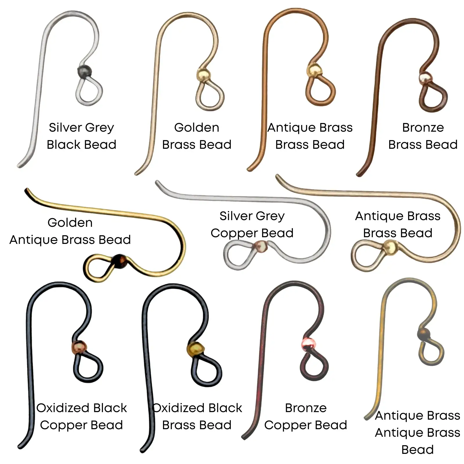 Tierracast Niobium, 2mm Bead French Hook Earring Wires, 2 Pairs