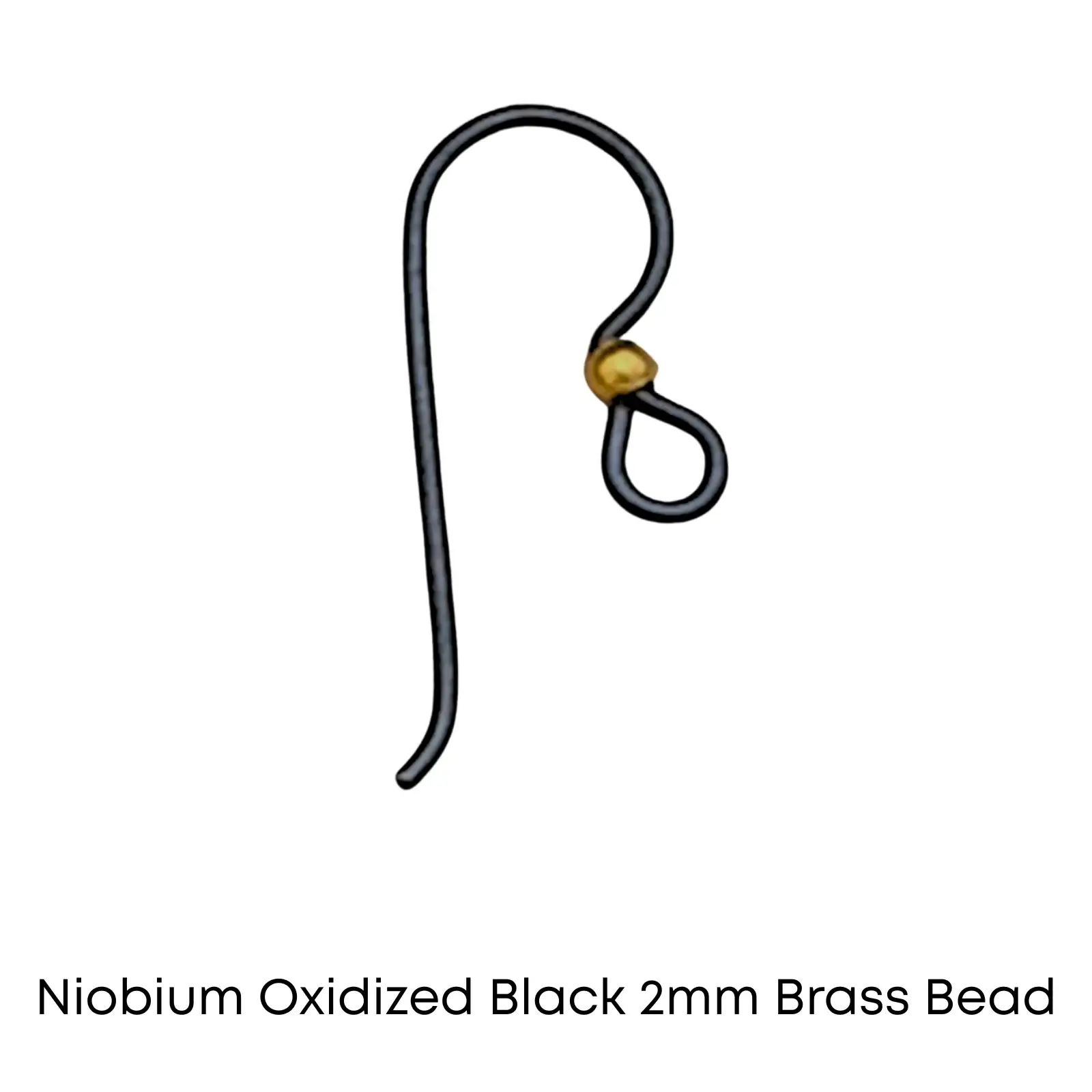 Tierracast Niobium, 2mm Bead French Hook Earring Wires, 2 Pairs - Image 11