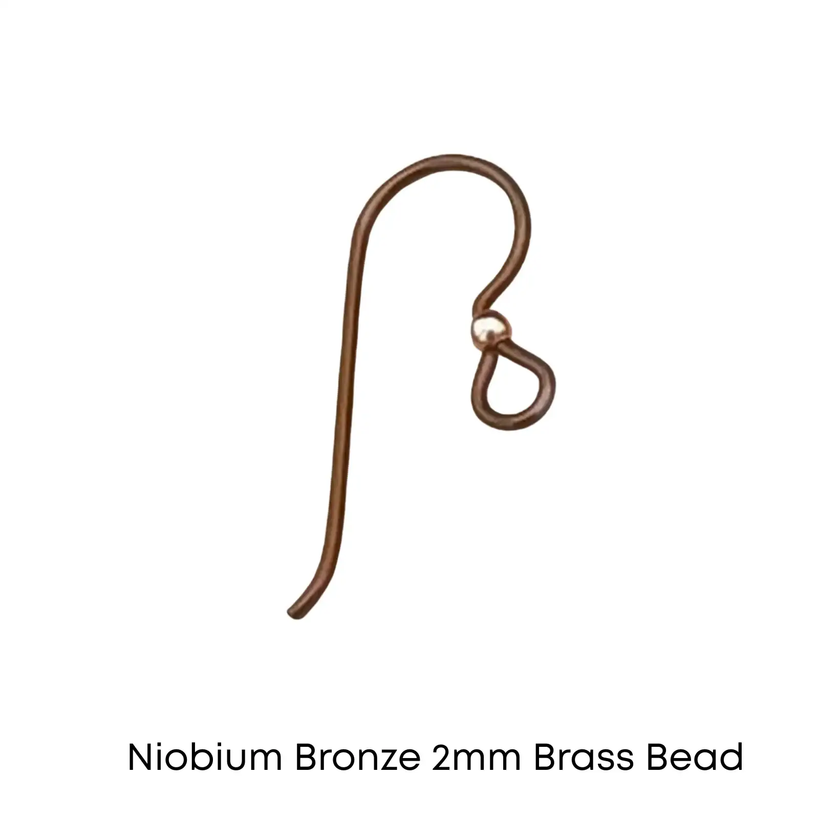 Tierracast Niobium, 2mm Bead French Hook Earring Wires, 2 Pairs - Image 5