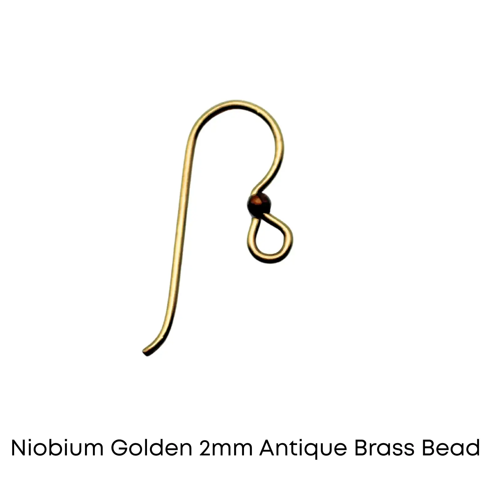 Tierracast Niobium, 2mm Bead French Hook Earring Wires, 2 Pairs - Image 6