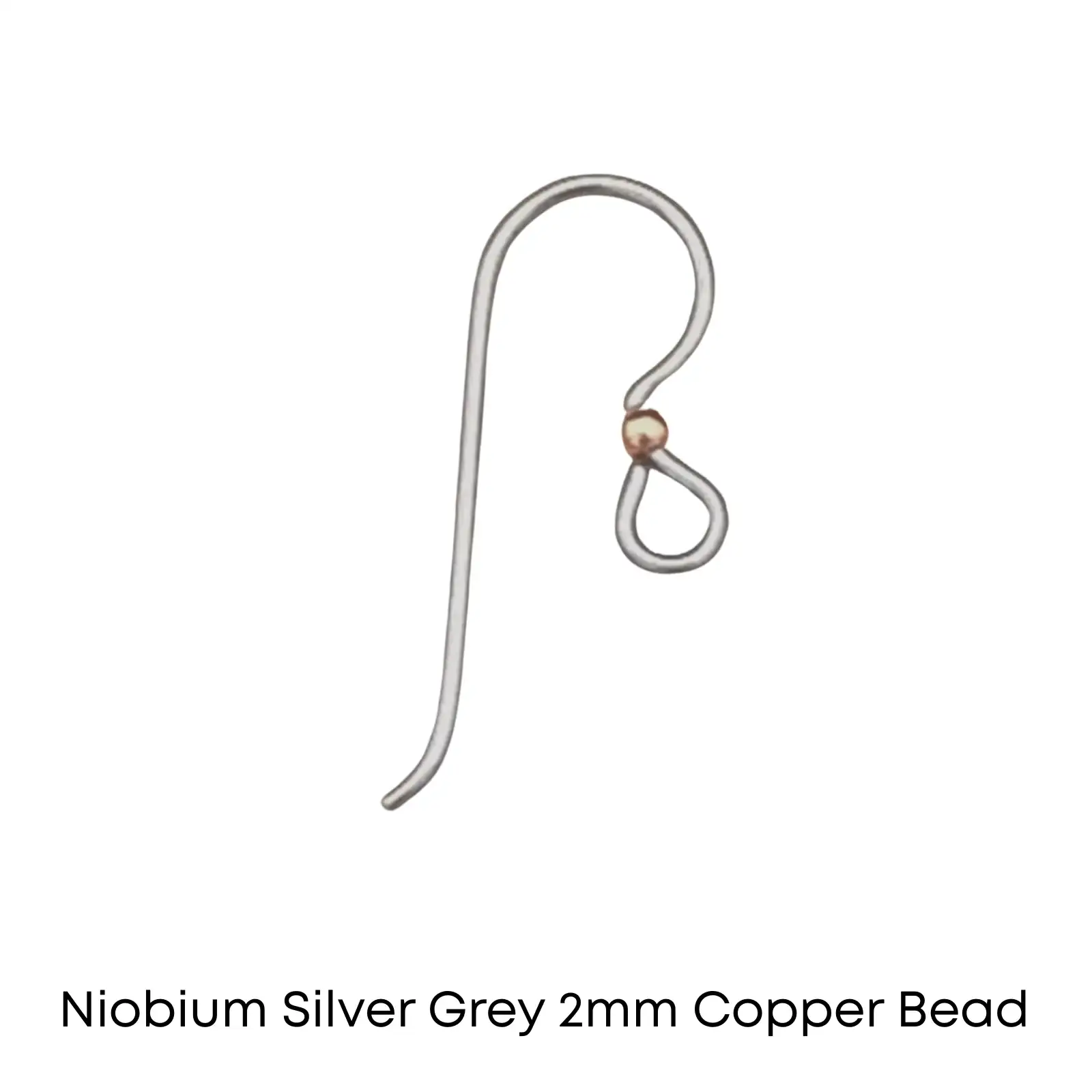 Tierracast Niobium, 2mm Bead French Hook Earring Wires, 2 Pairs - Image 8