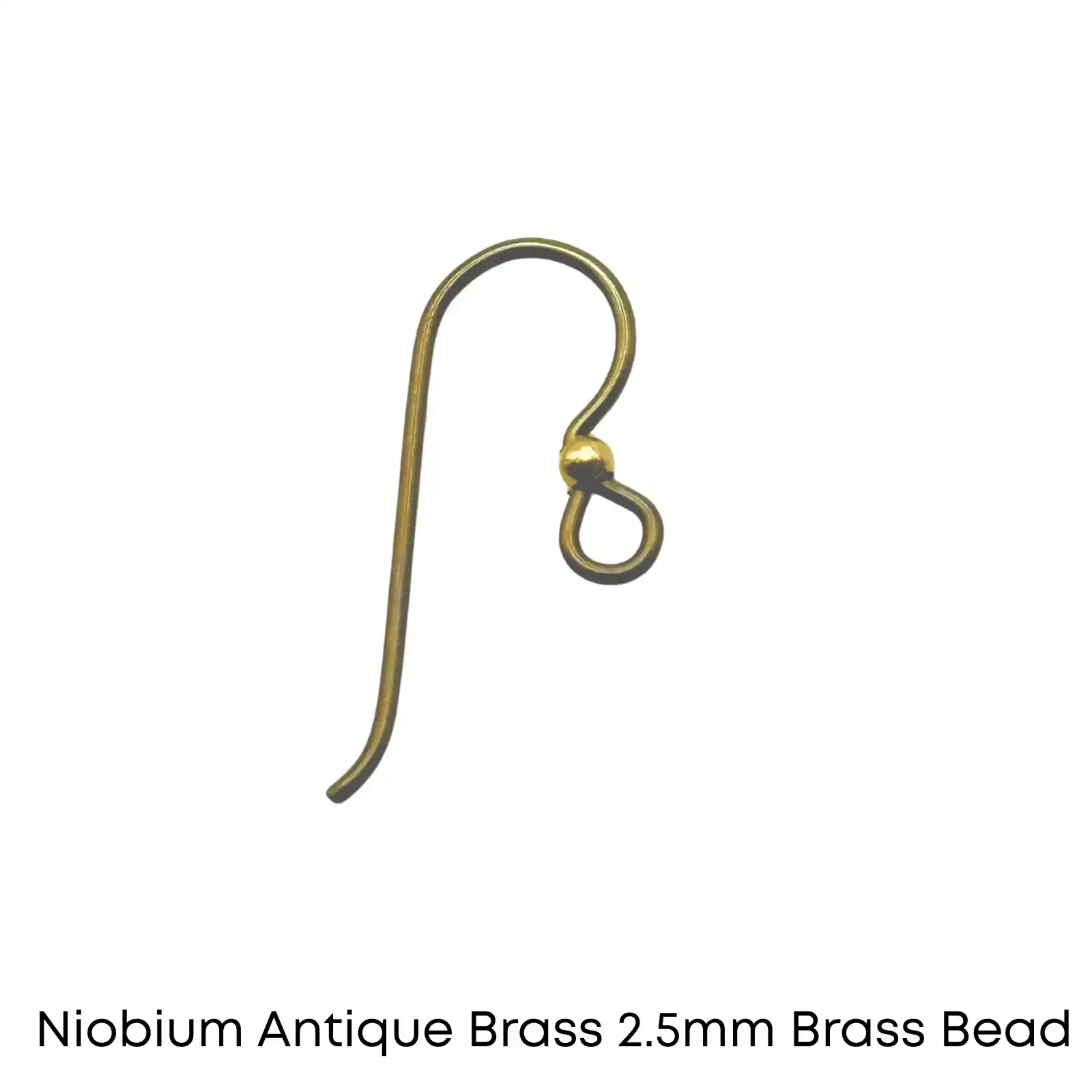 Tierracast Niobium, 2.5mm Bead French Hook Earring Wires, 2 Pairs - Image 3