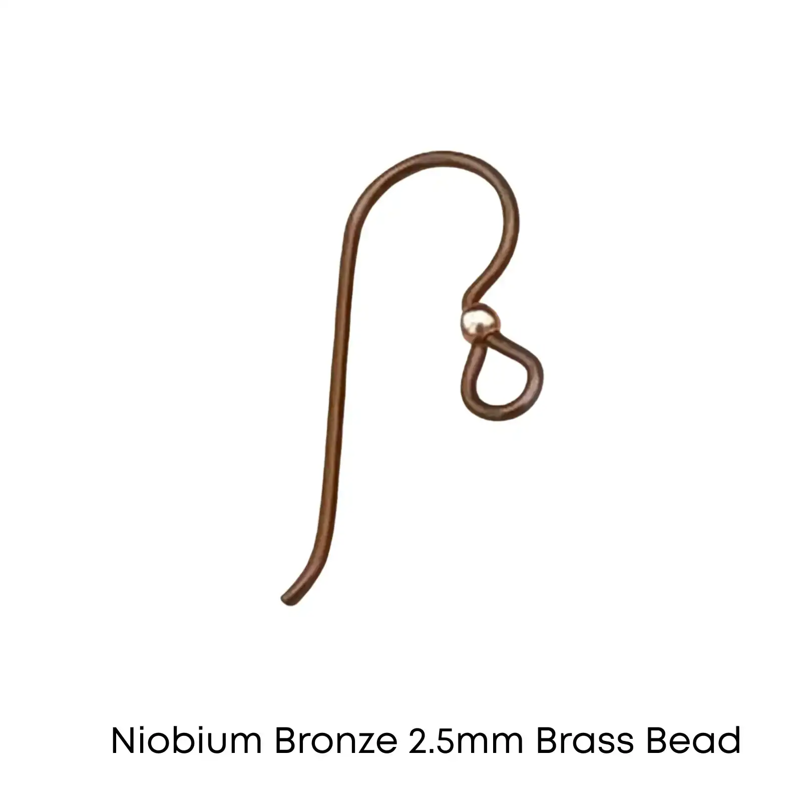 Tierracast Niobium, 2.5mm Bead French Hook Earring Wires, 2 Pairs - Image 4