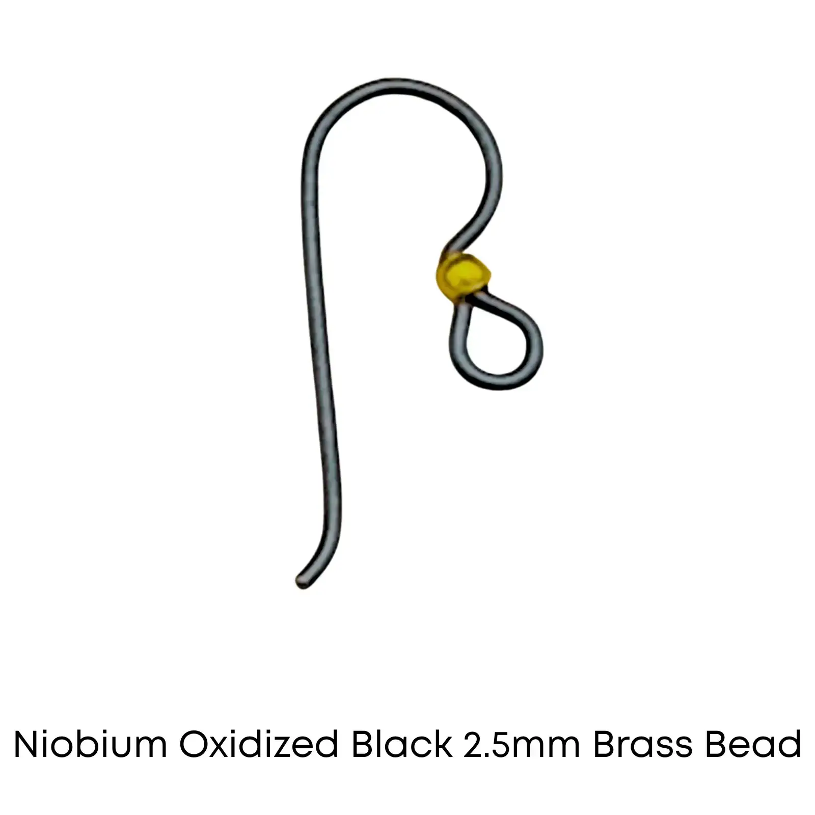Tierracast Niobium, 2.5mm Bead French Hook Earring Wires, 2 Pairs - Image 5