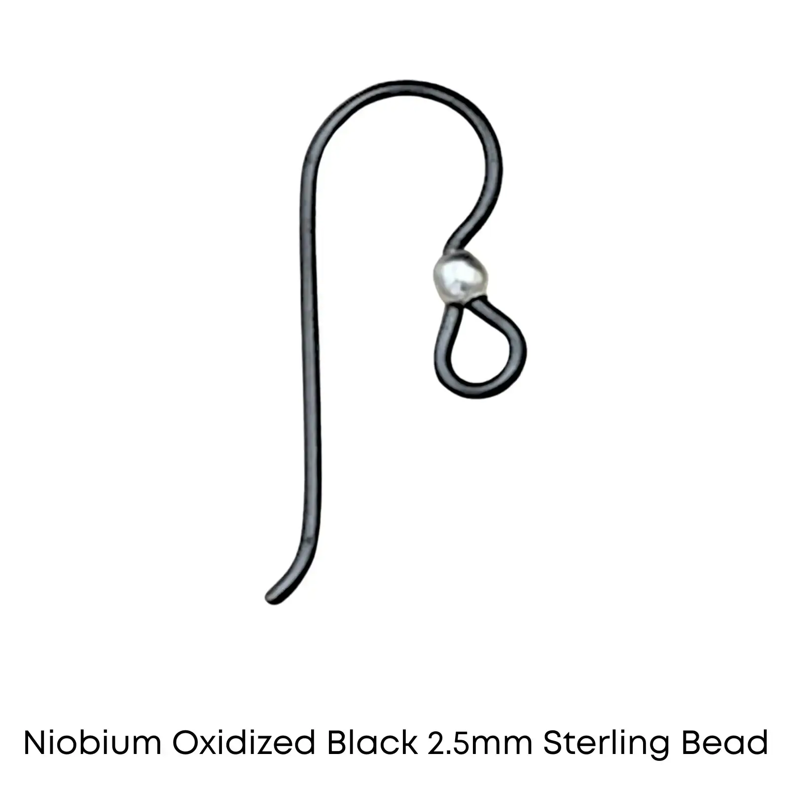 Tierracast Niobium, 2.5mm Bead French Hook Earring Wires, 2 Pairs - Image 7