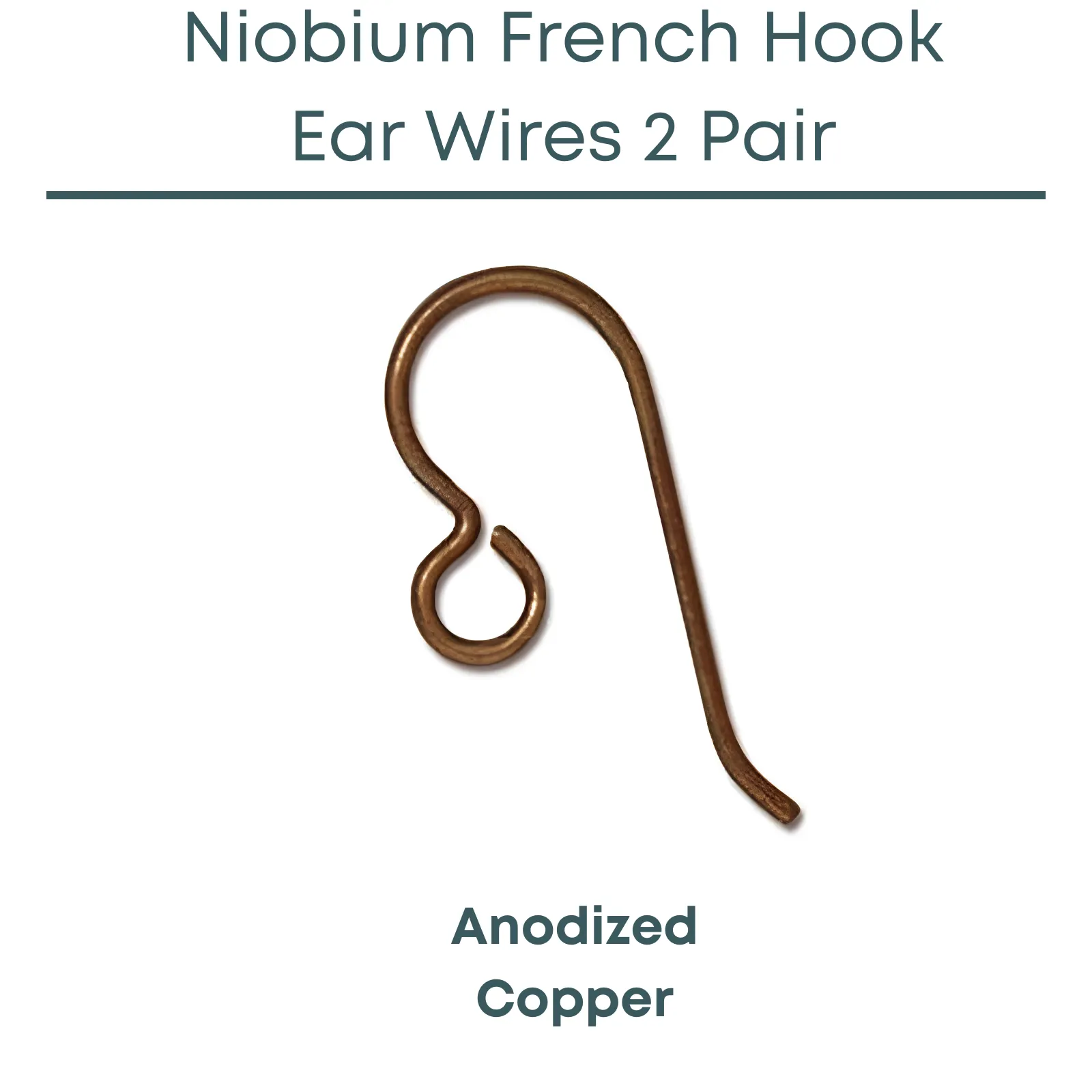 Tierracast Niobium French Hook Ear Wires, Regular Loop - Image 7