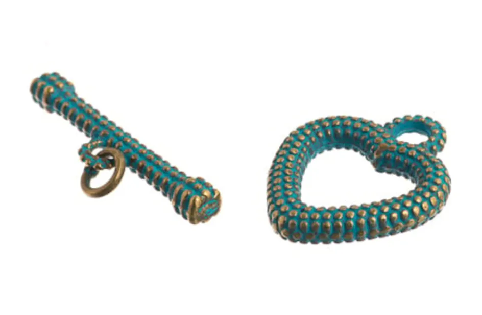 Fancy Heart Toggle Clasp, 2 Finishes - Image 5