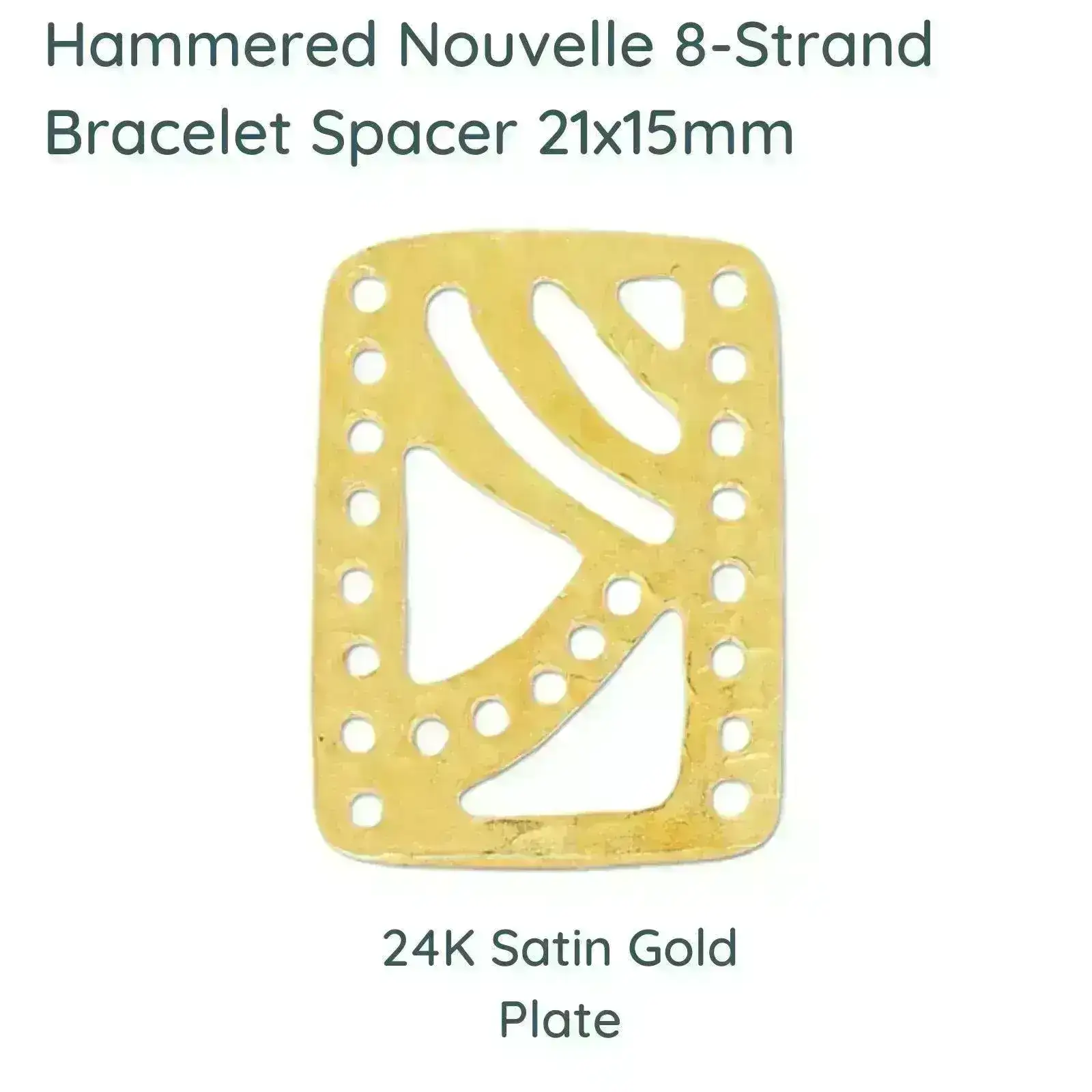 Nouvelle, Hammered 8-Strand Bracelet Connector, or Focal Element