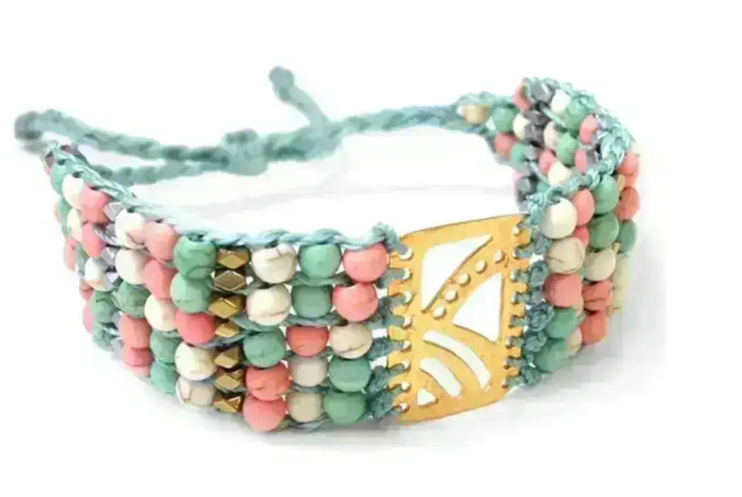 Nouvelle, Hammered 8-Strand Bracelet Connector, or Focal Element - Image 4