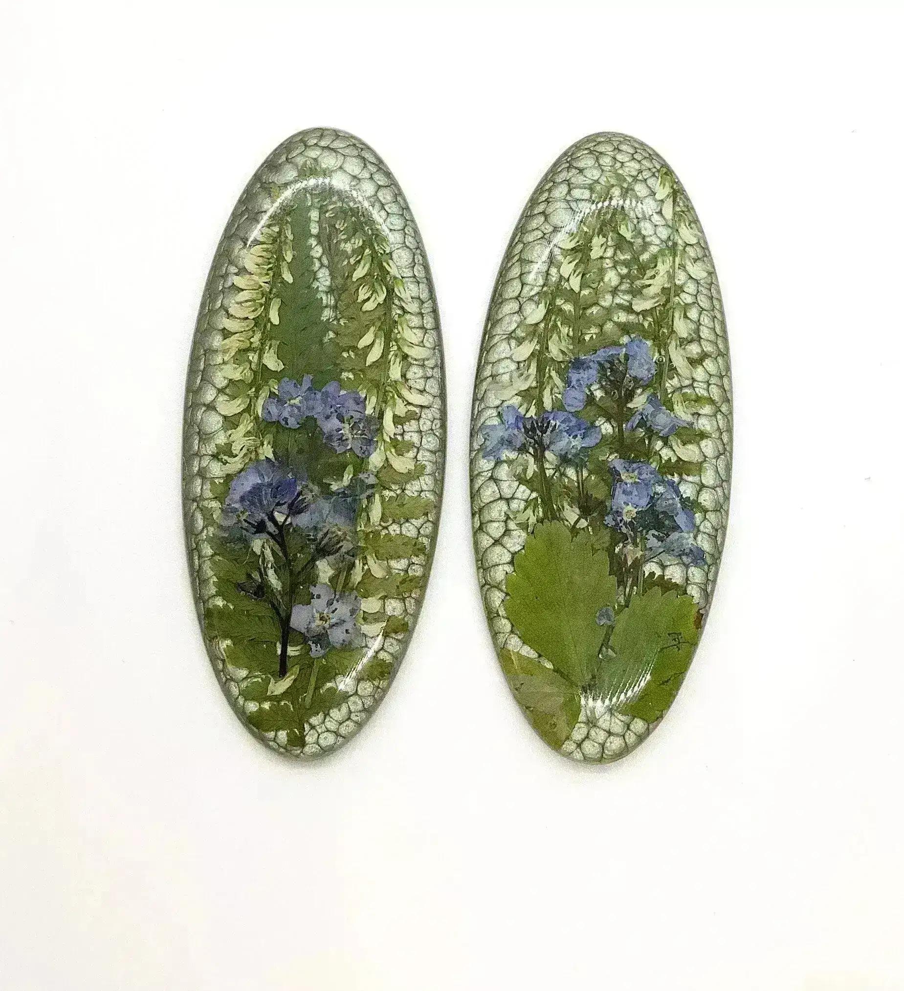 Woodland Long Oval Cabochons, Handmade and One of a Kind