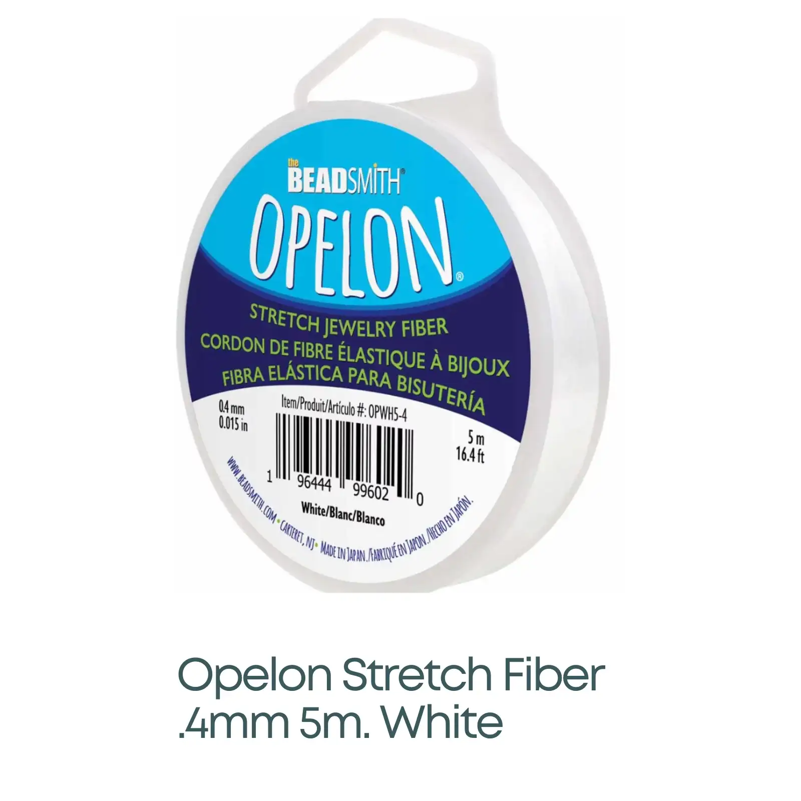 Opelon Stretch Fiber Cord, .4mm, White or Black - Image 6