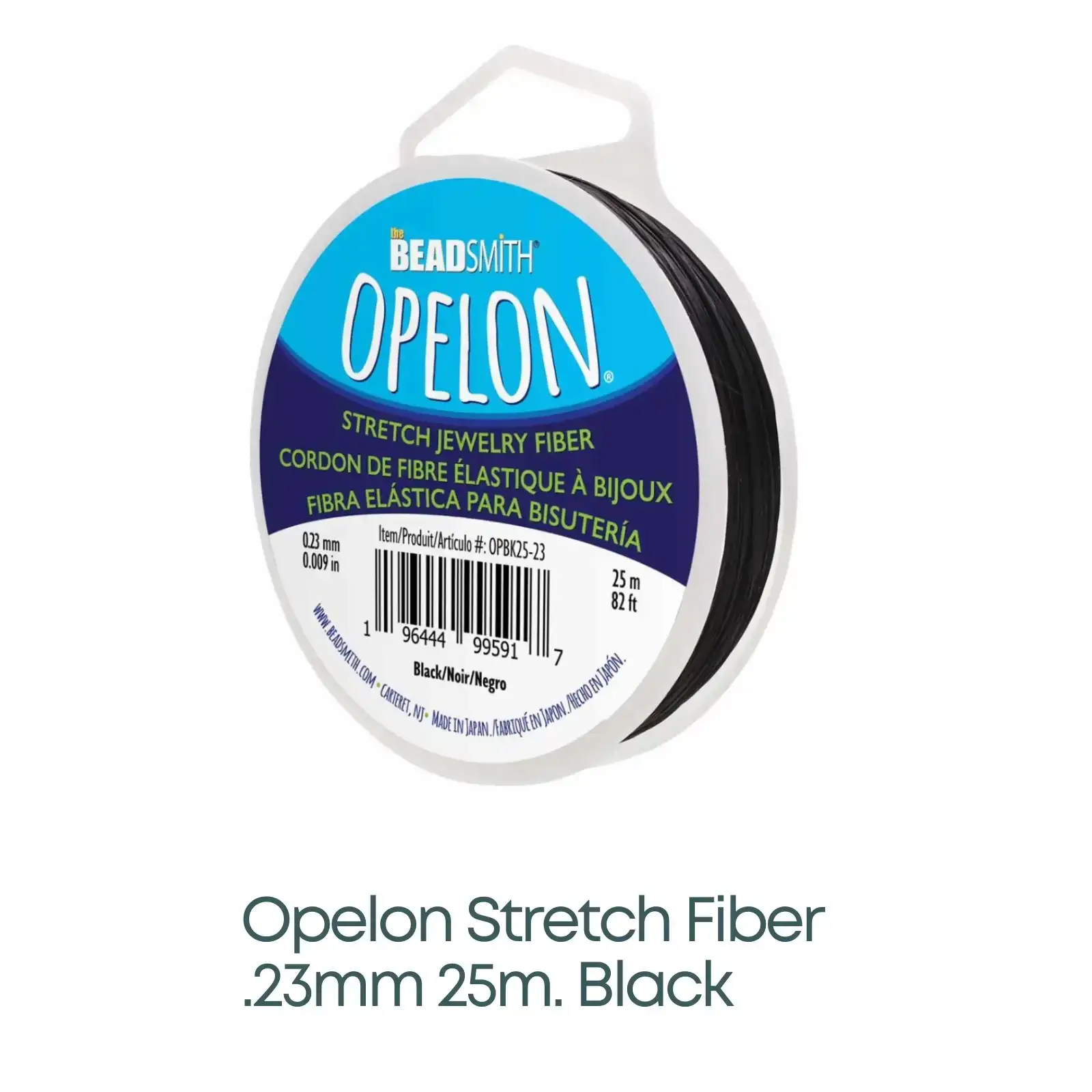 Opelon Stretch Fibre Cord, .23mm, White or Black - Image 3