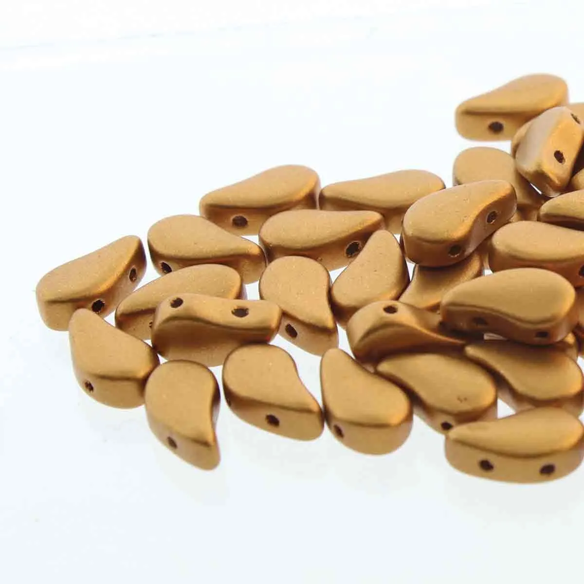 Paisleyduo Beads, Bronze Gold, 10g.