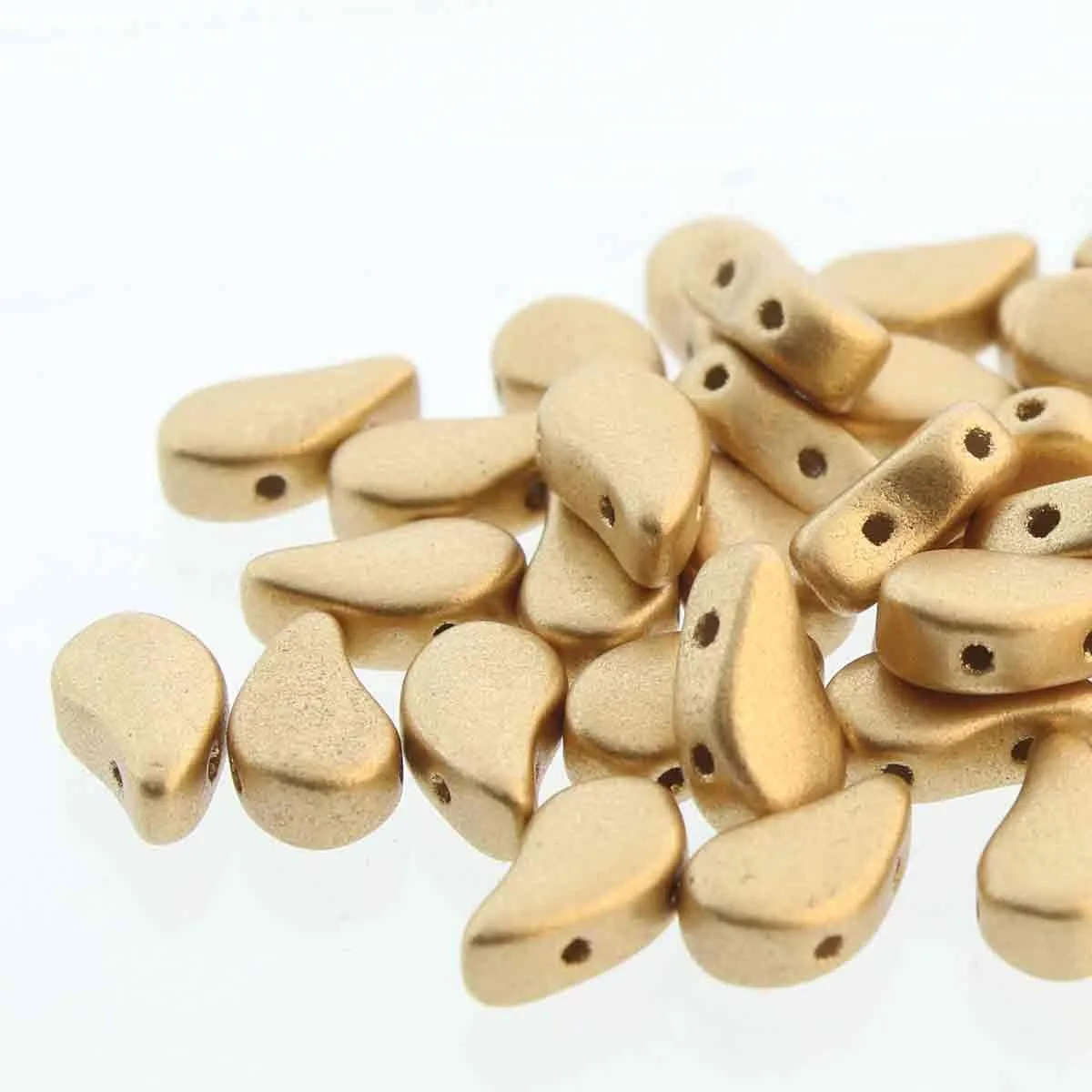 Paisleyduo Beads, Bronze Pale Gold, 10g.