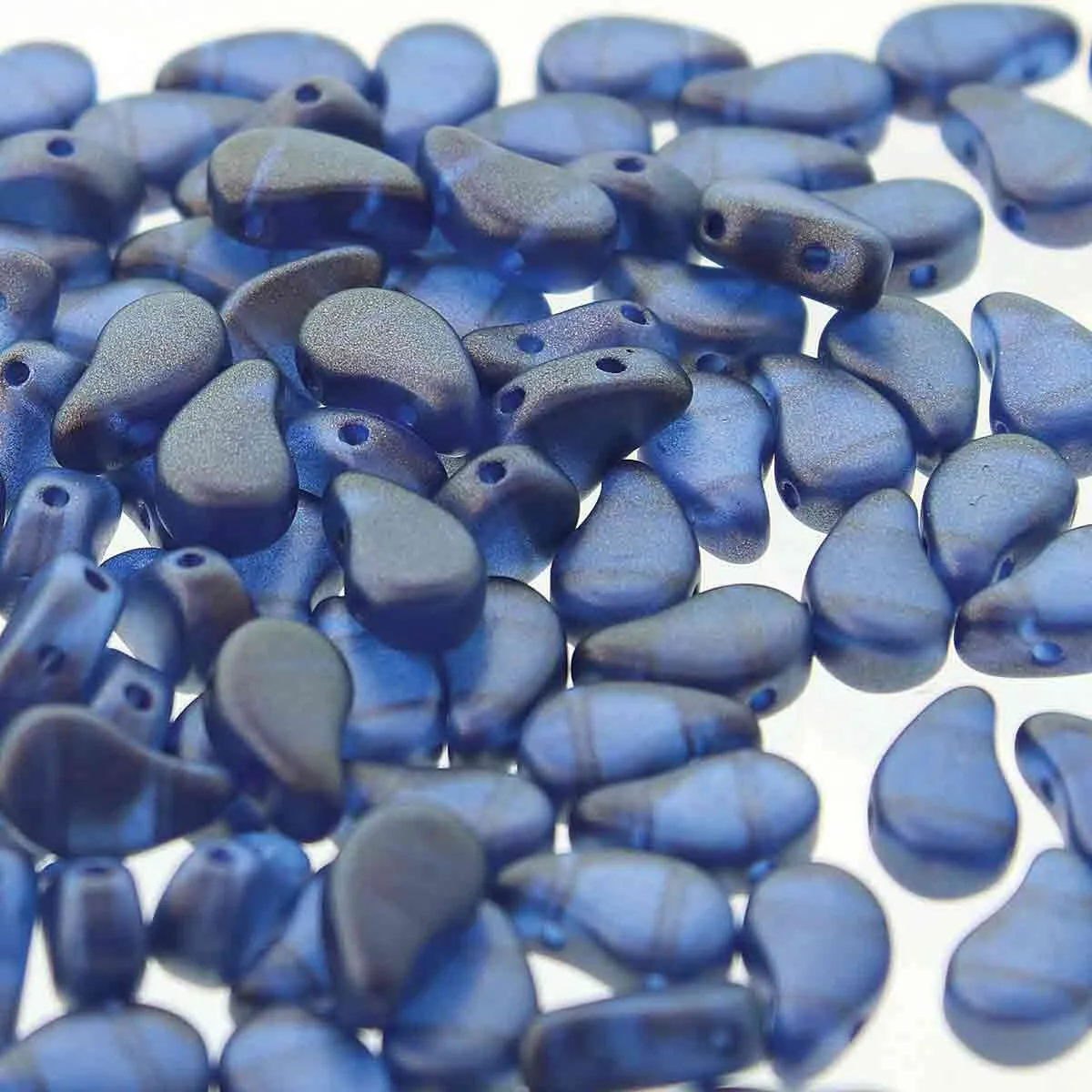 Paisleyduo Beads, Halo Cerulean Blue, 10g.