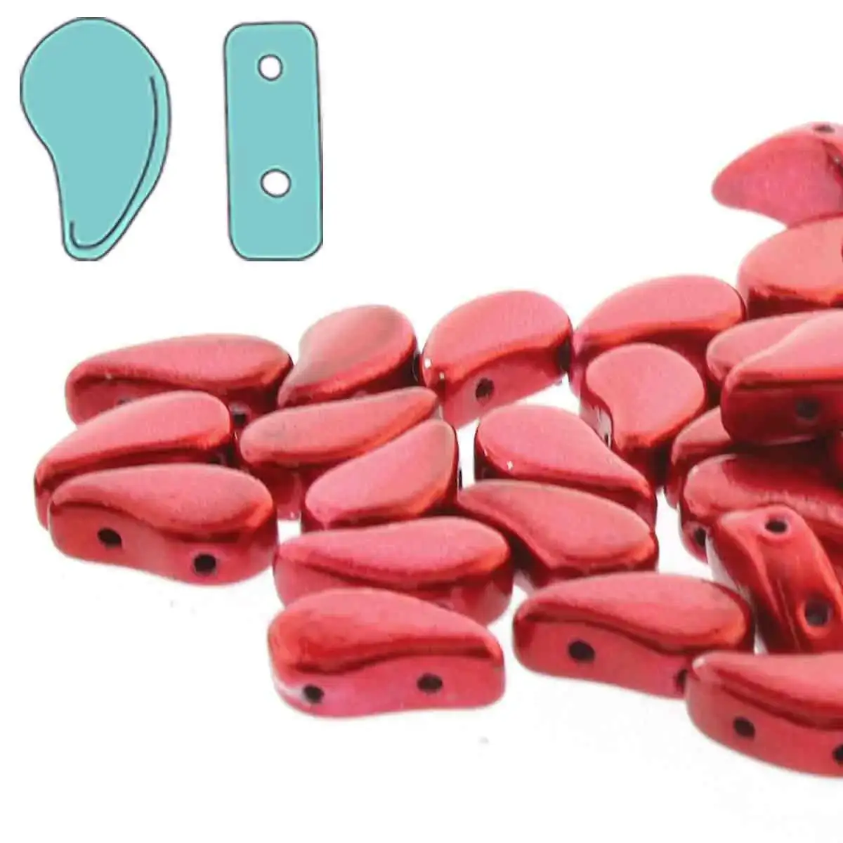 Paisleyduo Beads, Metalust Lipstick Red, 10g.