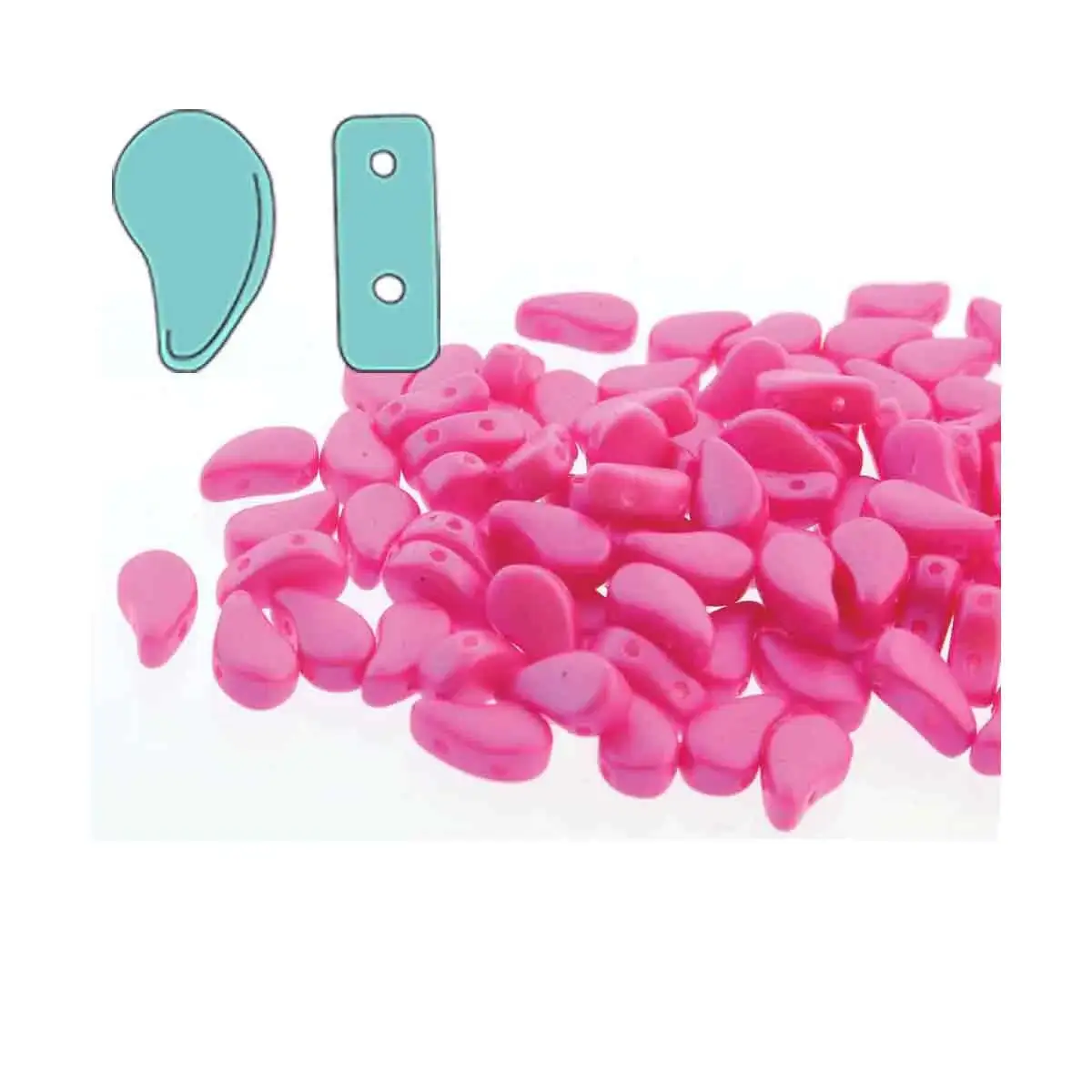 Paisleyduo Beads, Tropical Passion Pink, 10g.