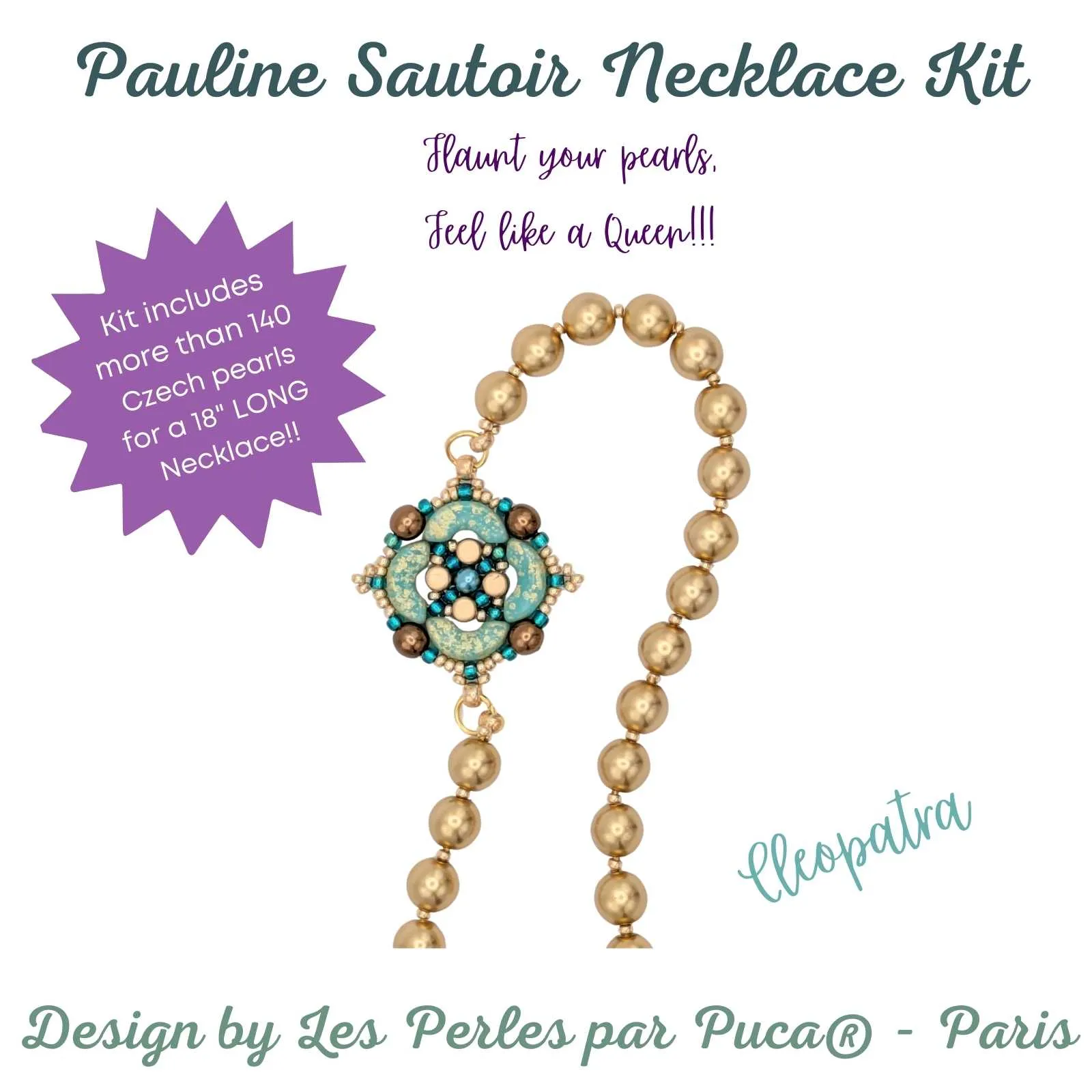 Pauline Sautoir Necklace Bead Kits, 4 Colors - Image 4