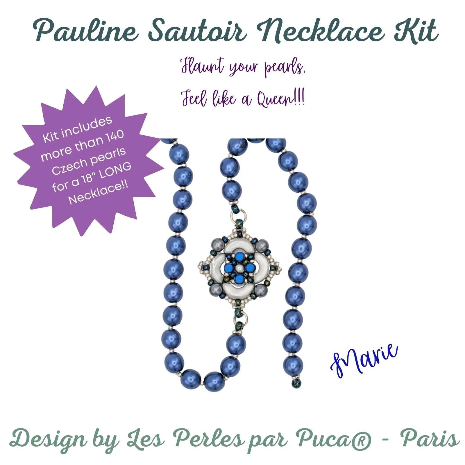 Pauline Sautoir Necklace Bead Kits, 4 Colors - Image 5
