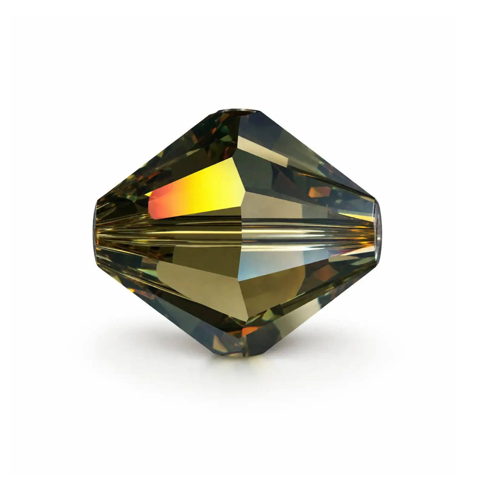 Brilliance Austrian Crystal Bicones 5328, 4mm, Peridot Rosaline