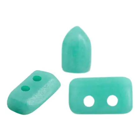 Piros Beads par Puca, Opaque Green Turquoise, 5g & 20g - Image 2