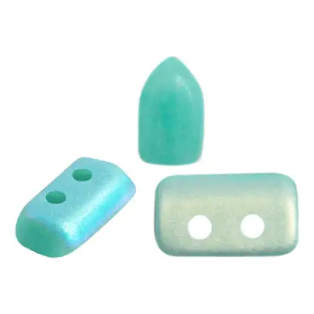Piros Beads par Puca, Opaque Green Turquoise, 5g & 20g - Image 3