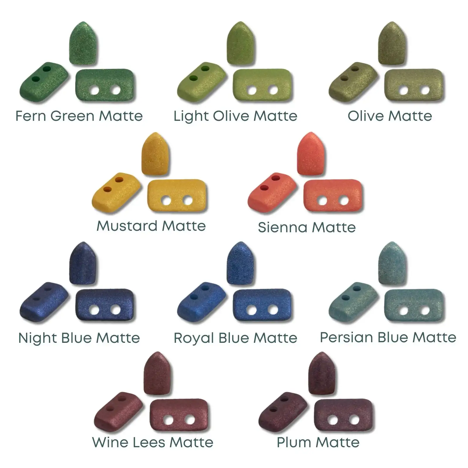 Piros Beads par Puca, Trendy Matte, 5g & 20g
