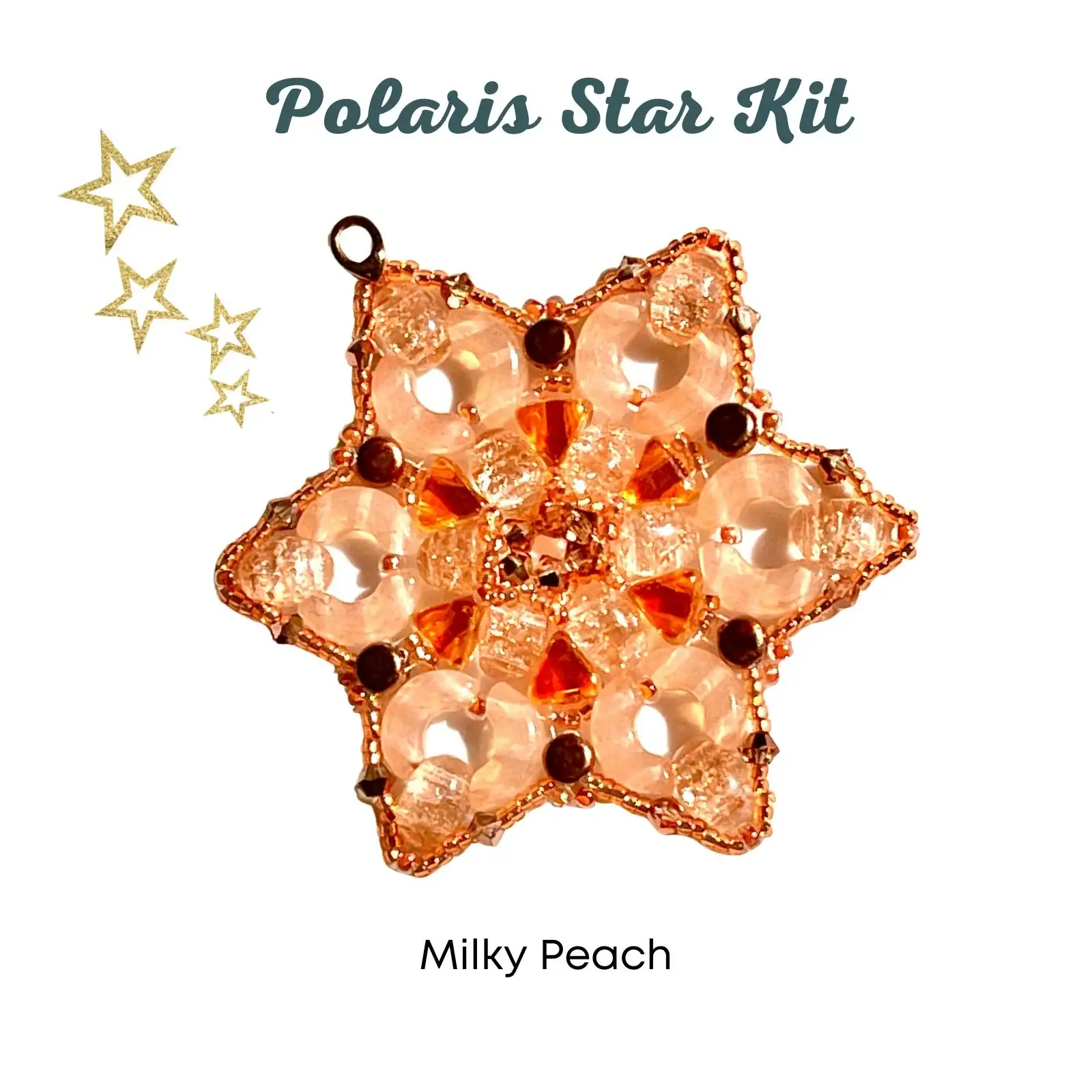 Polaris Star Holiday Ornament or Pendant Bead Kit, 4 Gorgeous Colors - Image 3