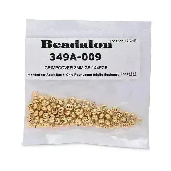 Primo Crimp Covers, Smooth, Beadalon, 3mm, 20 or 144 Pcs. - Image 4