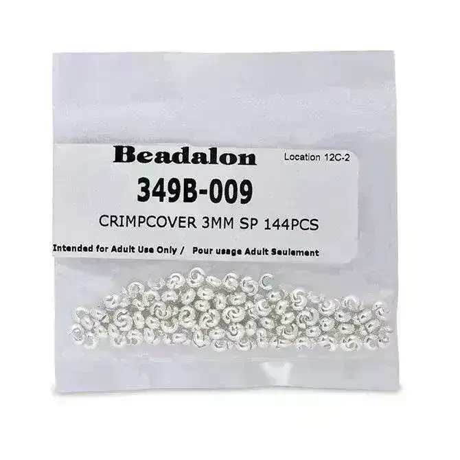 Primo Crimp Covers, Smooth, Beadalon, 3mm, 20 or 144 Pcs. - Image 5